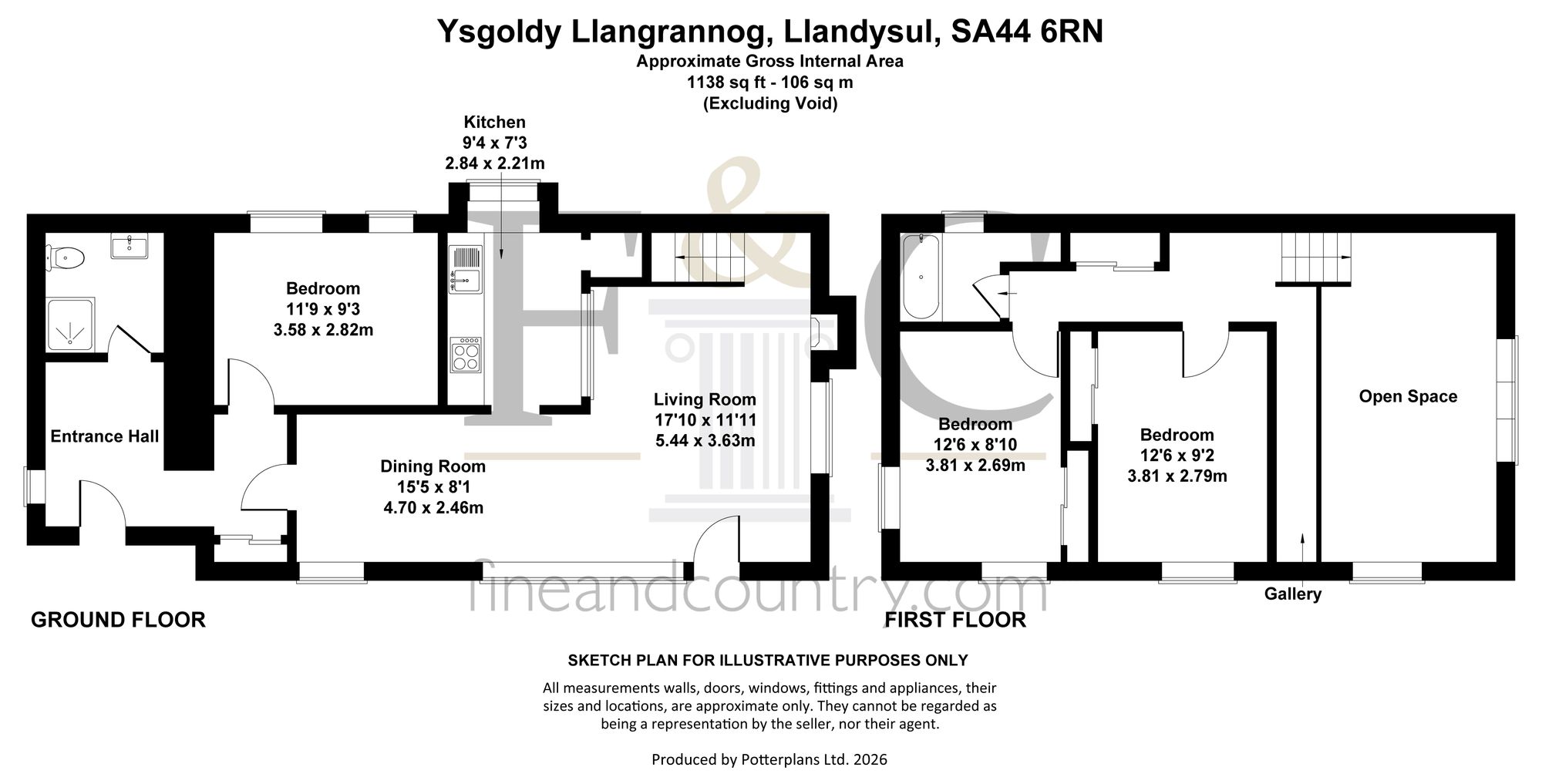 Ysgoldy, Llandysul floorplan