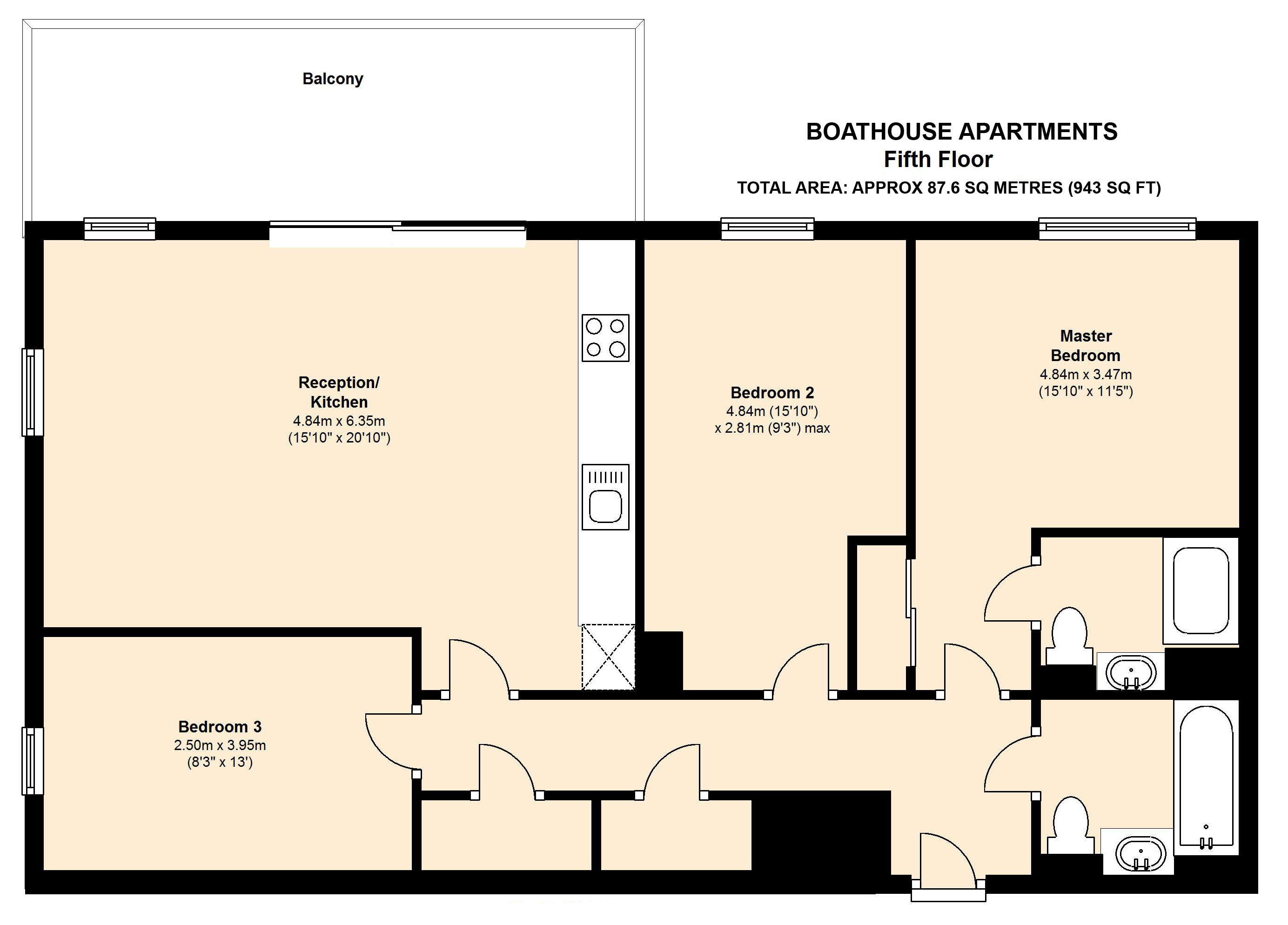 3 Bedrooms Flat to rent in Boathouse Apartments, 8 Cotall Street, London E14