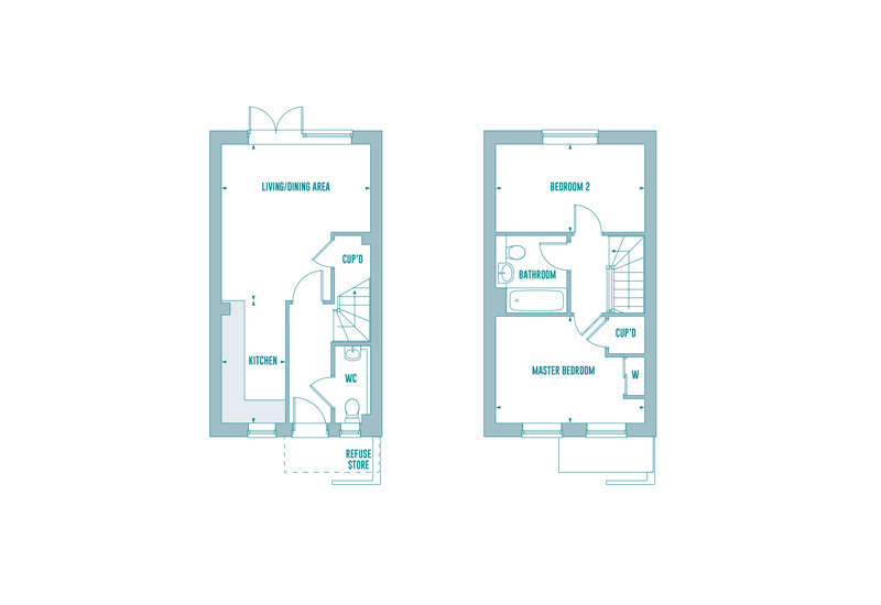 2 Bedrooms Terraced house for sale in The Allward At Atelier, Keaton Way, Off Commonside Road, Harlow, Essex CM18