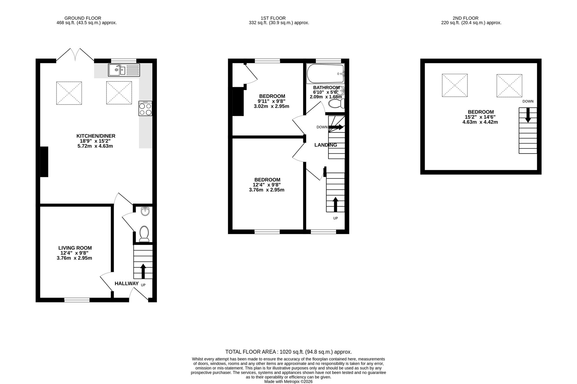 4 Brook Street, Cwmbran floorplan