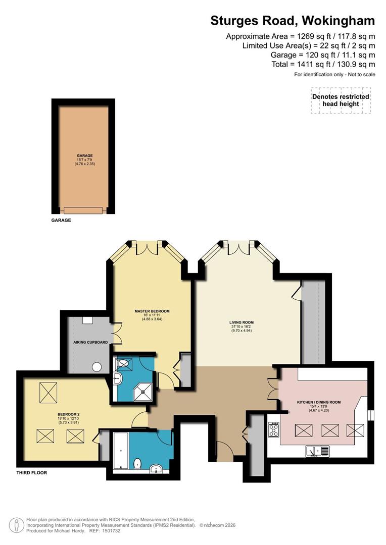 Flat 10 Sturges Court, 70, Sturges Road, Wokingham floorplan