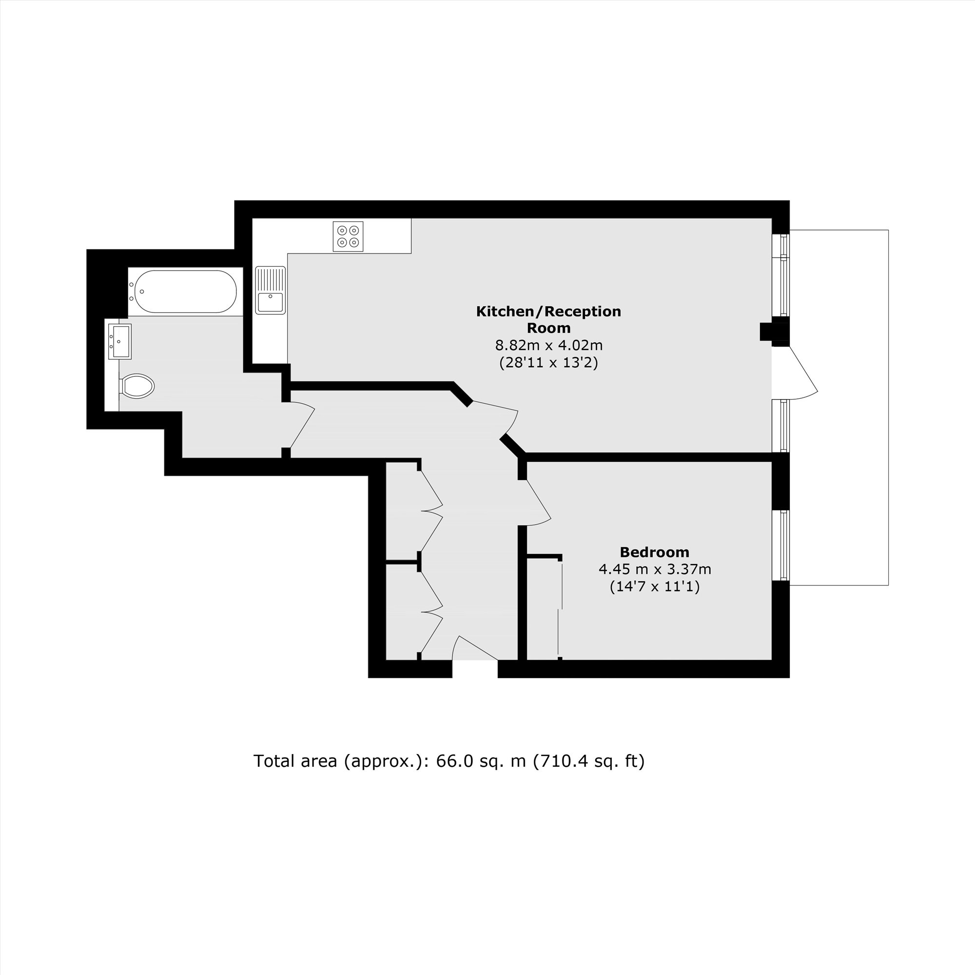 Flat 30, Levett House, Denman Avenue, Southall floorplan