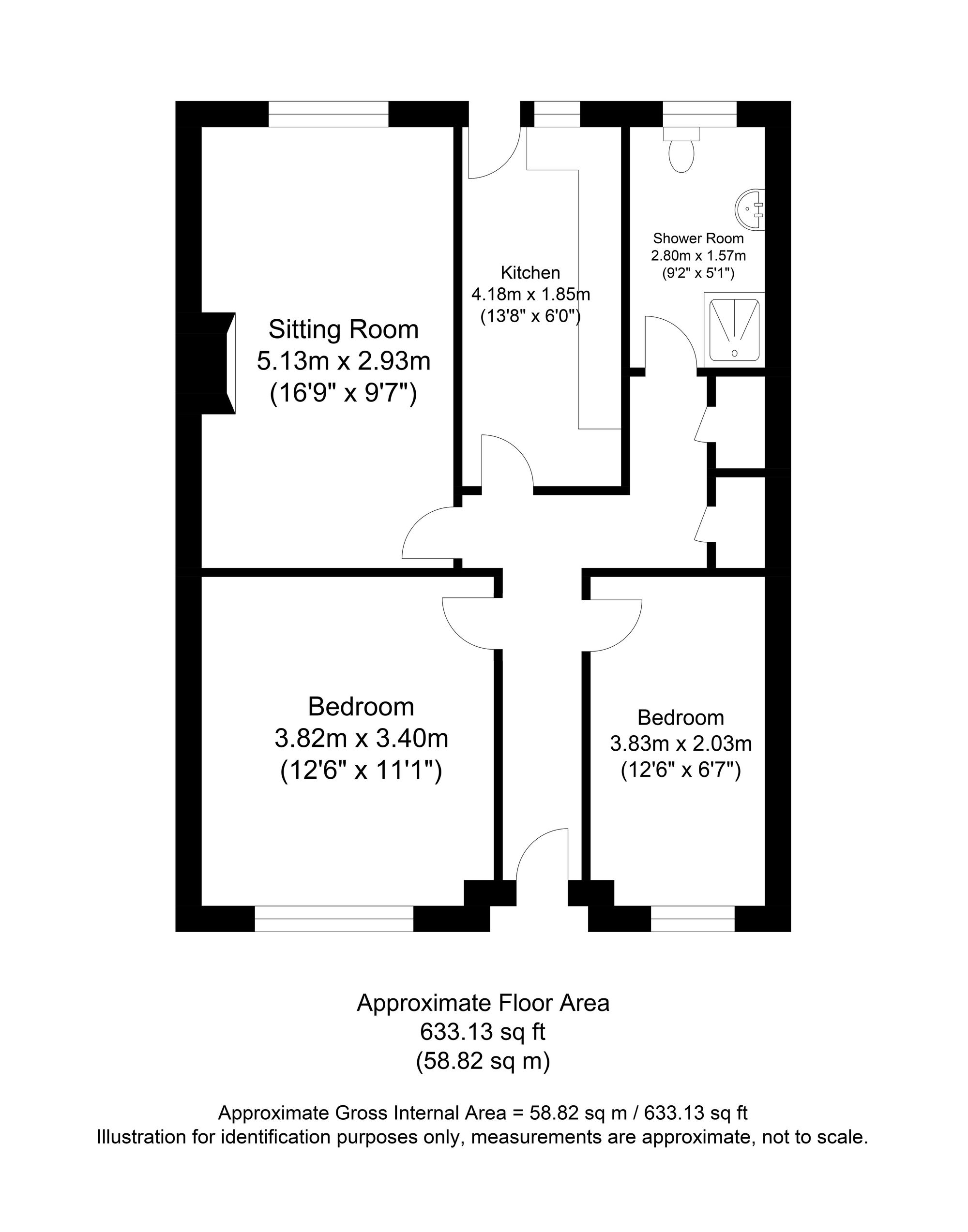 6 Oakmede Way, Lewes floorplan