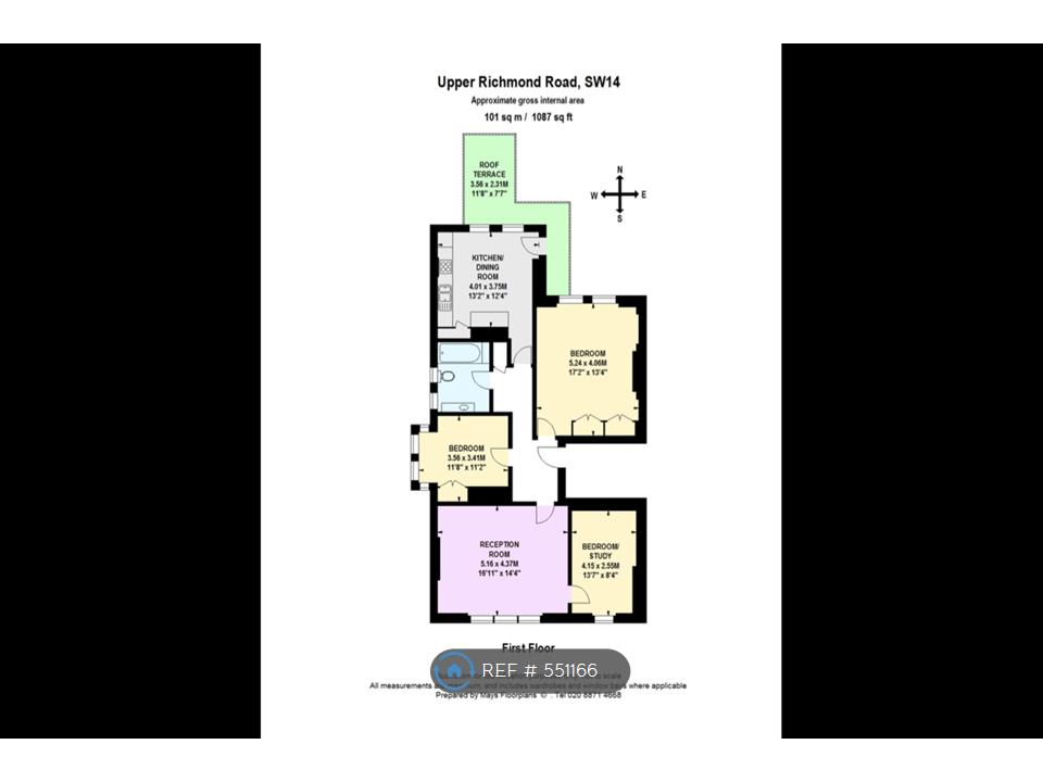 3 Bedrooms Flat to rent in Upper Richmond Road West, London SW14