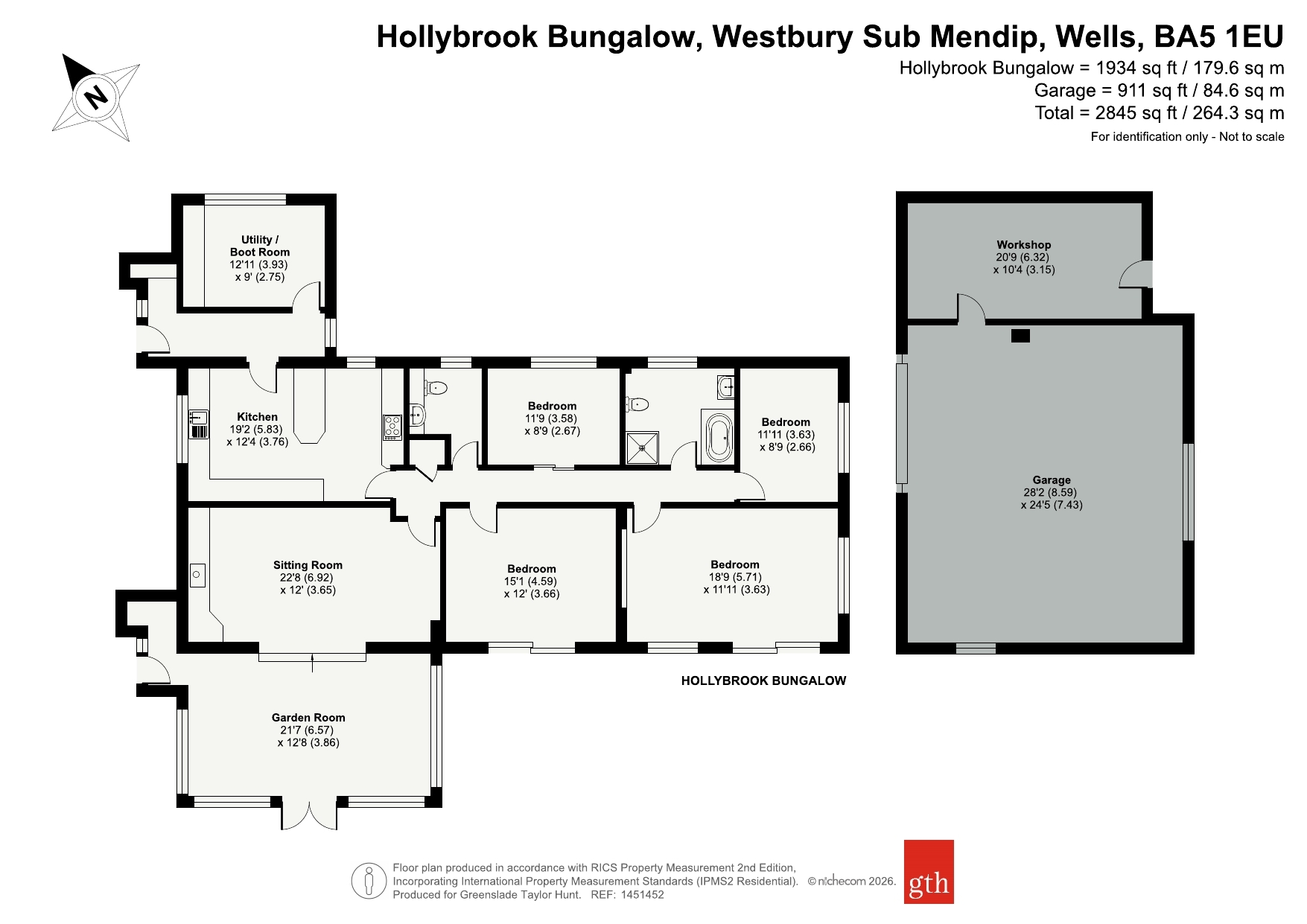 Hollybrook Bungalow,, Hollybrook, Wells floorplan