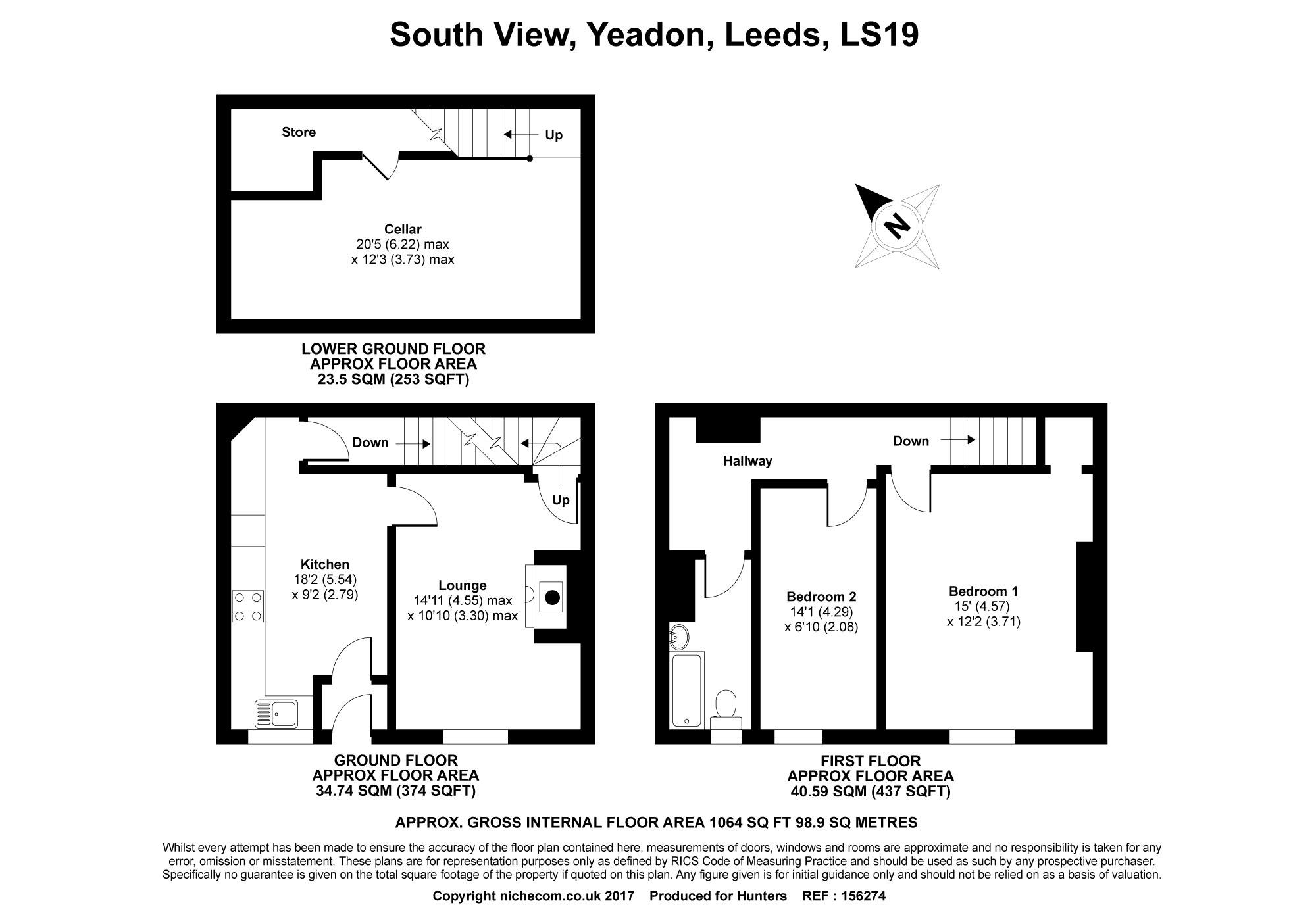 2 Bedrooms Terraced house for sale in South View, Yeadon, Leeds LS19