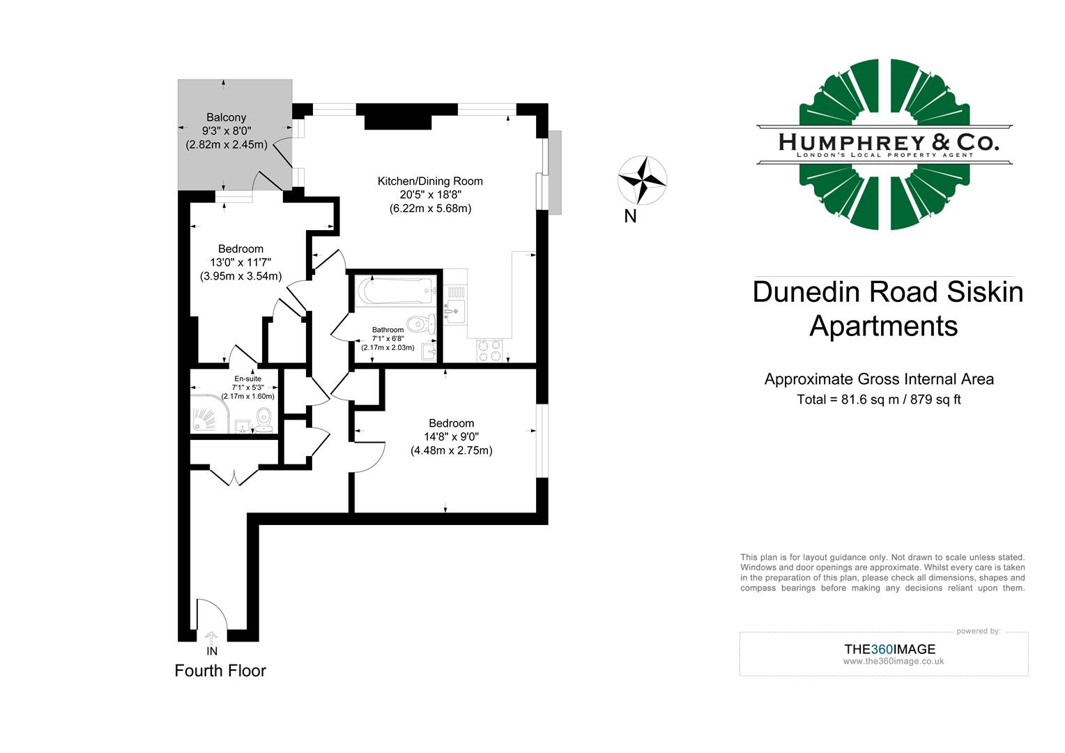 Flat 17, Siskin Apartments, 142 Dunedin Road, London floorplan