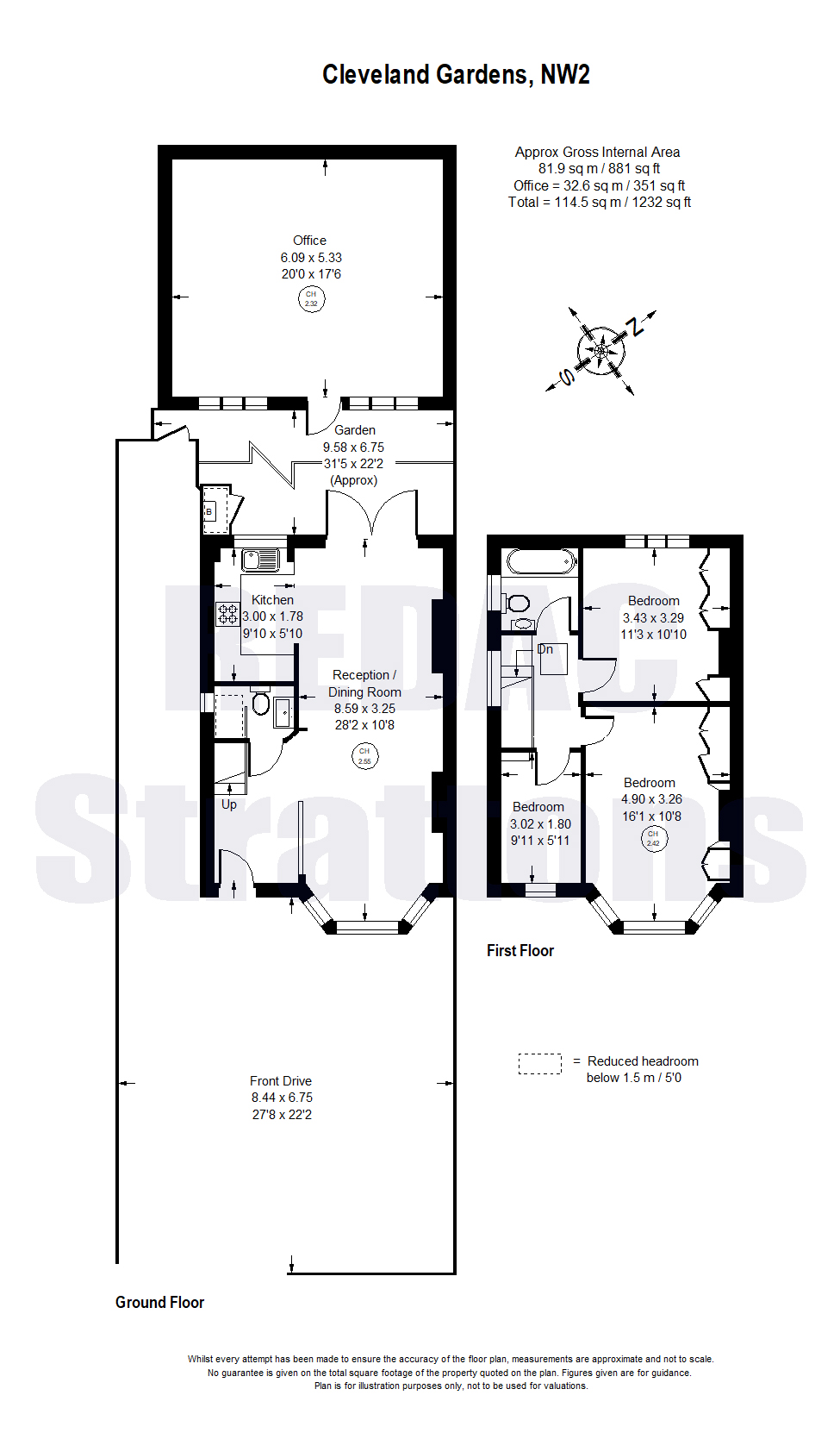 Cleveland Gardens, London floorplan