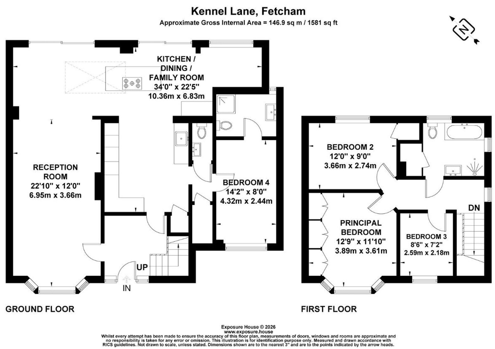 32 Kennel Lane, Leatherhead floorplan