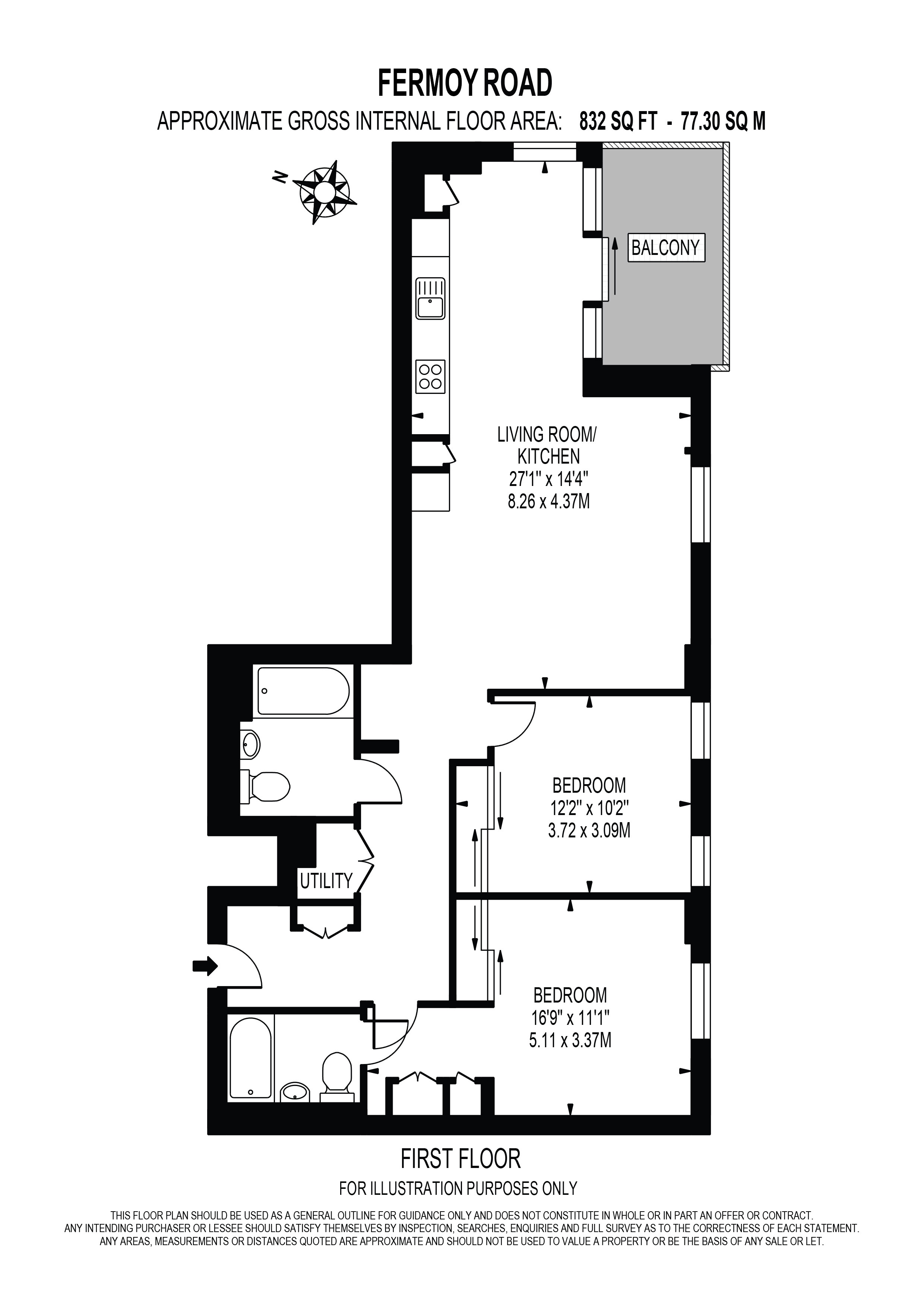4 83 Fermoy Road, No Street Name Specified, London floorplan