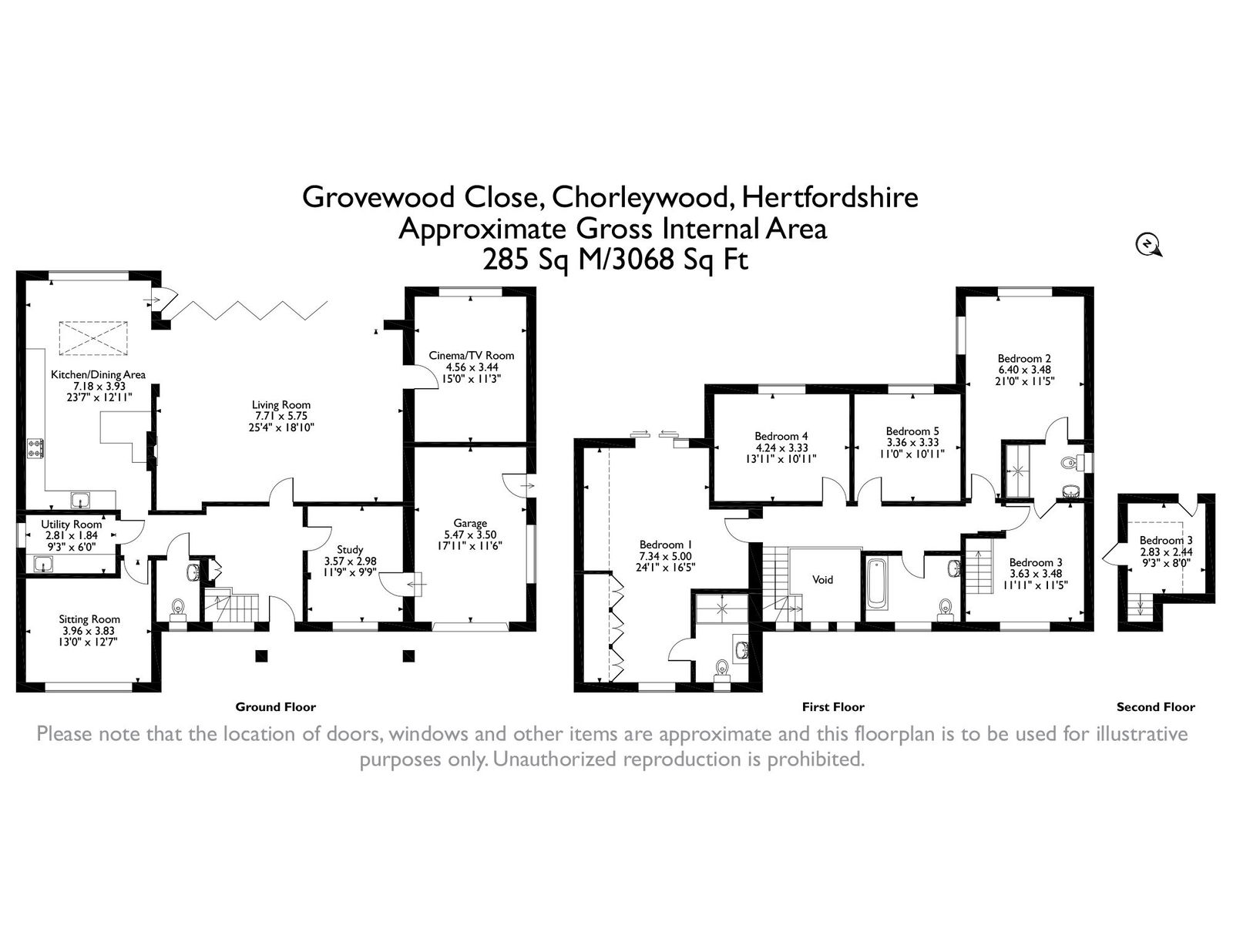46, Grovewood Close, Chorleywood floorplan