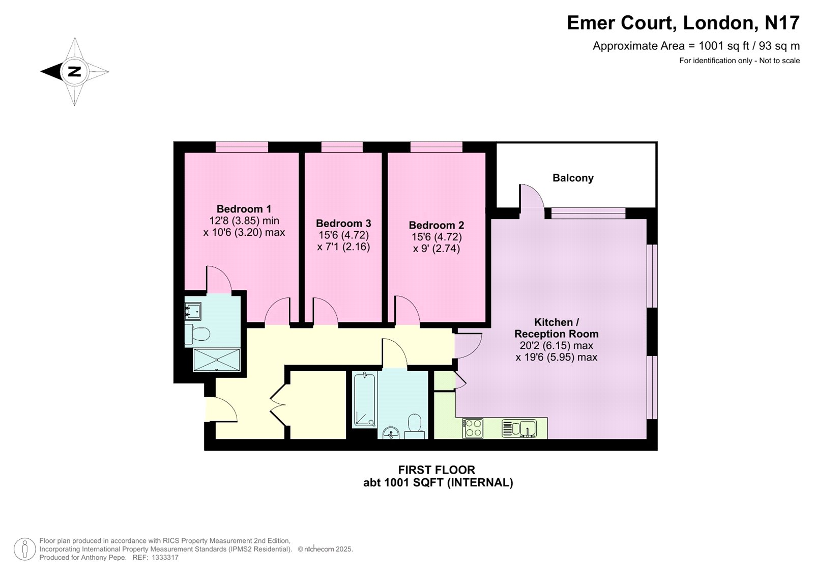 Flat 10, Emer Court, 1, Rowland Road, London floorplan