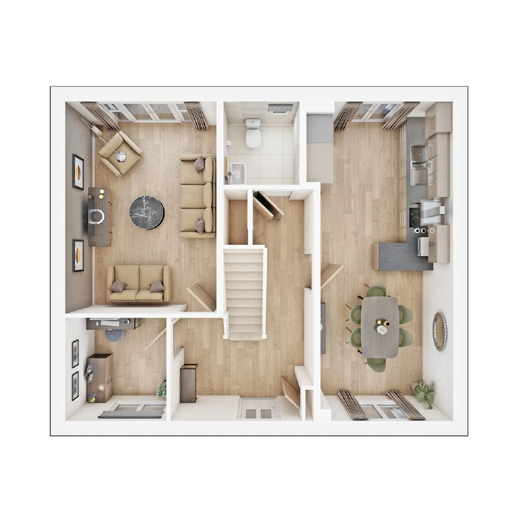 The Lanford - Plot 95, Hartford Green, Windsor Road, Great Bentley floorplan