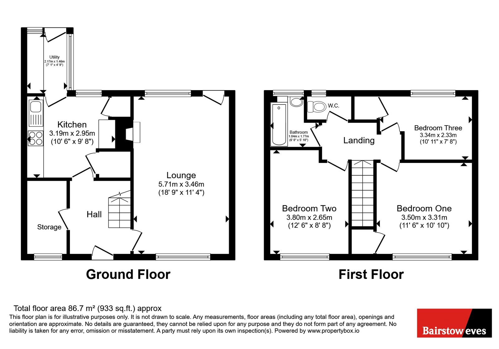 77, Nene Road, Cambridgeshire floorplan