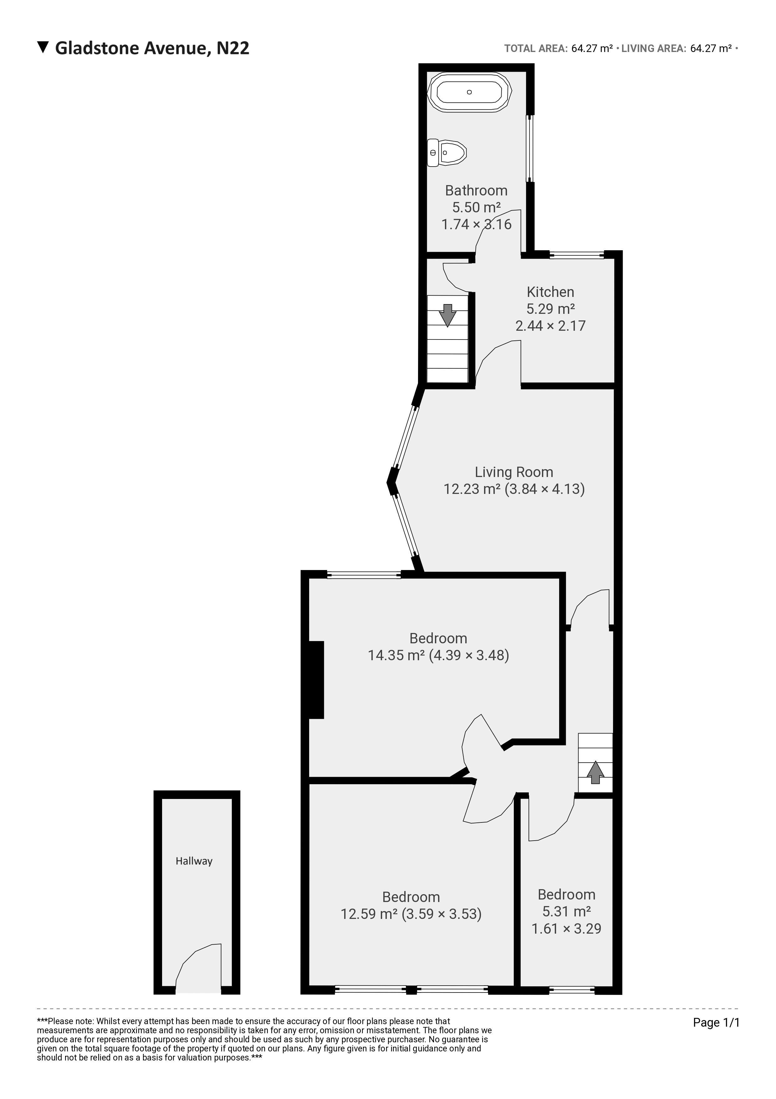 Gladstone Avenue, London floorplan