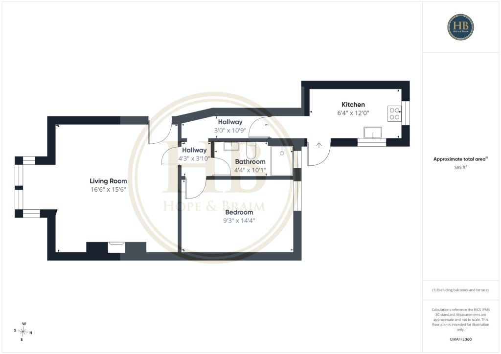Flat 2, 4 Abbey Terrace, Whitby floorplan