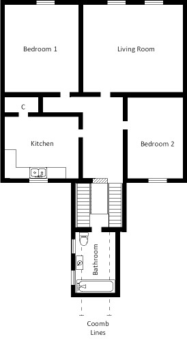 2 Bedrooms Flat for sale in 4 The Avenue, Girvan KA26