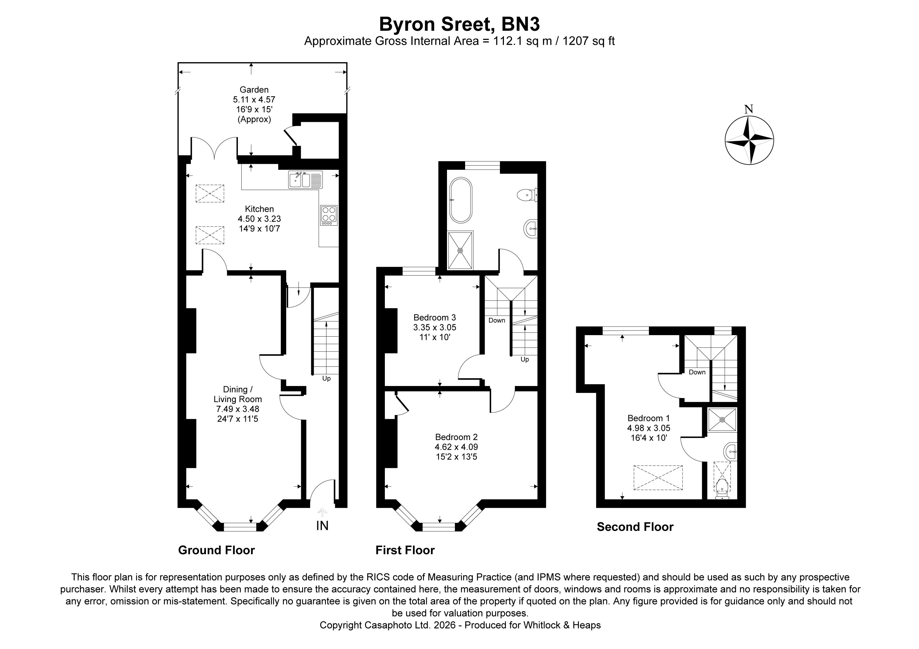 67, Byron Street, Hove floorplan