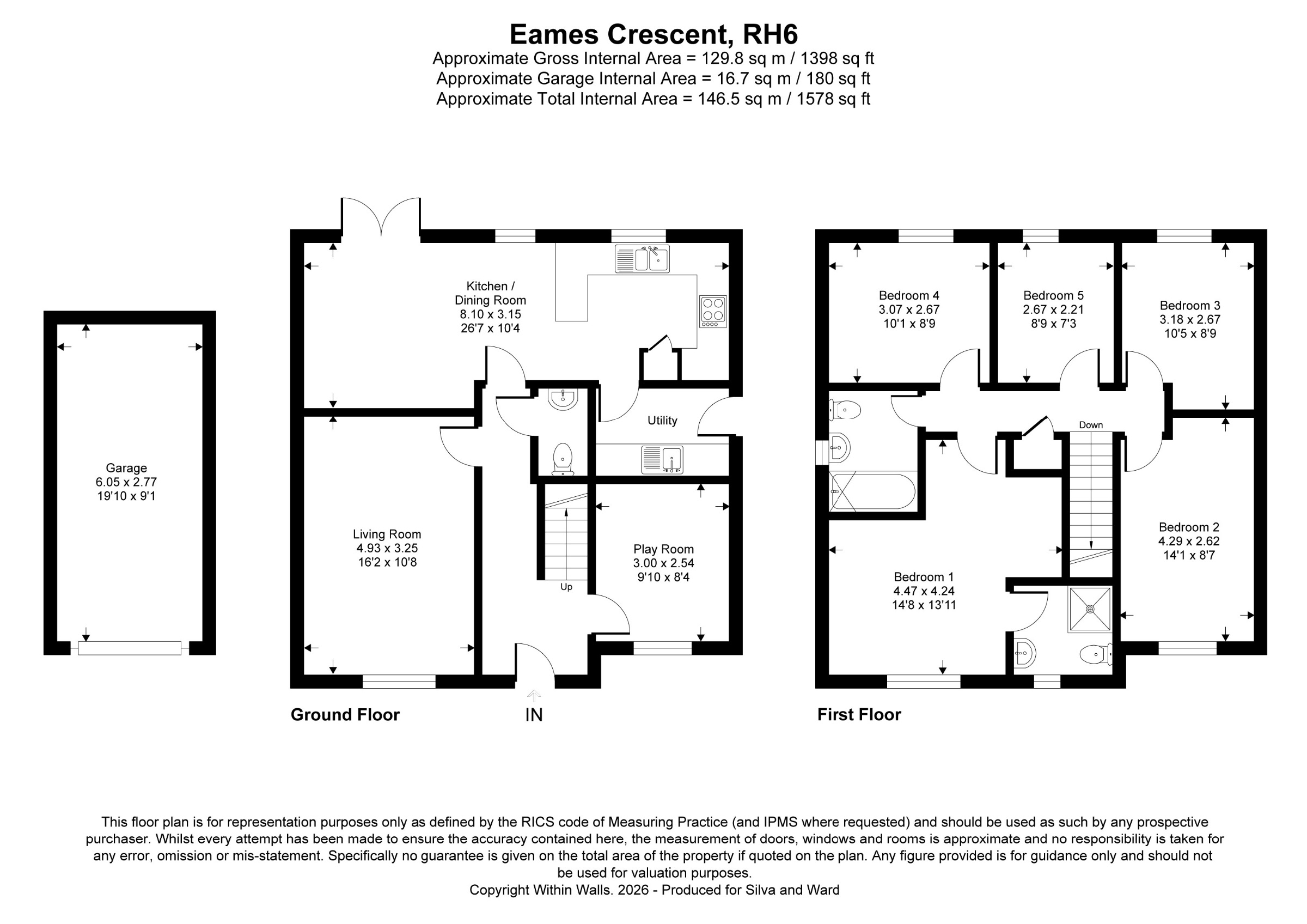 15 Eames Crescent, Horley floorplan