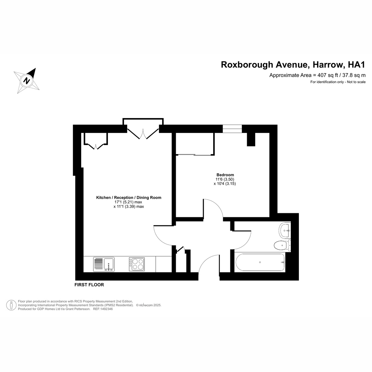 Flat 9, 2, Roxborough Avenue, Harrow floorplan