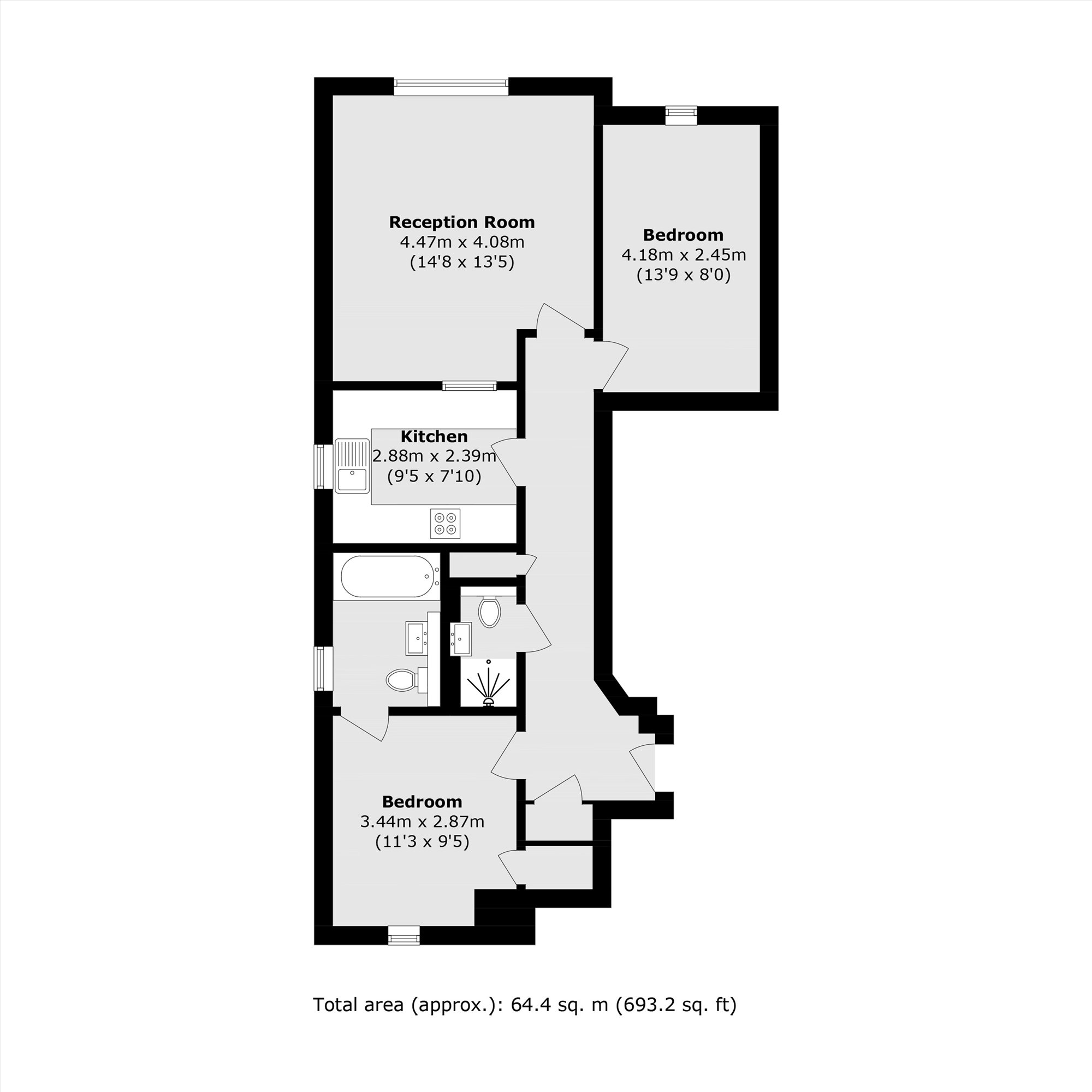 Flat 15, 11, Grange Park, London floorplan