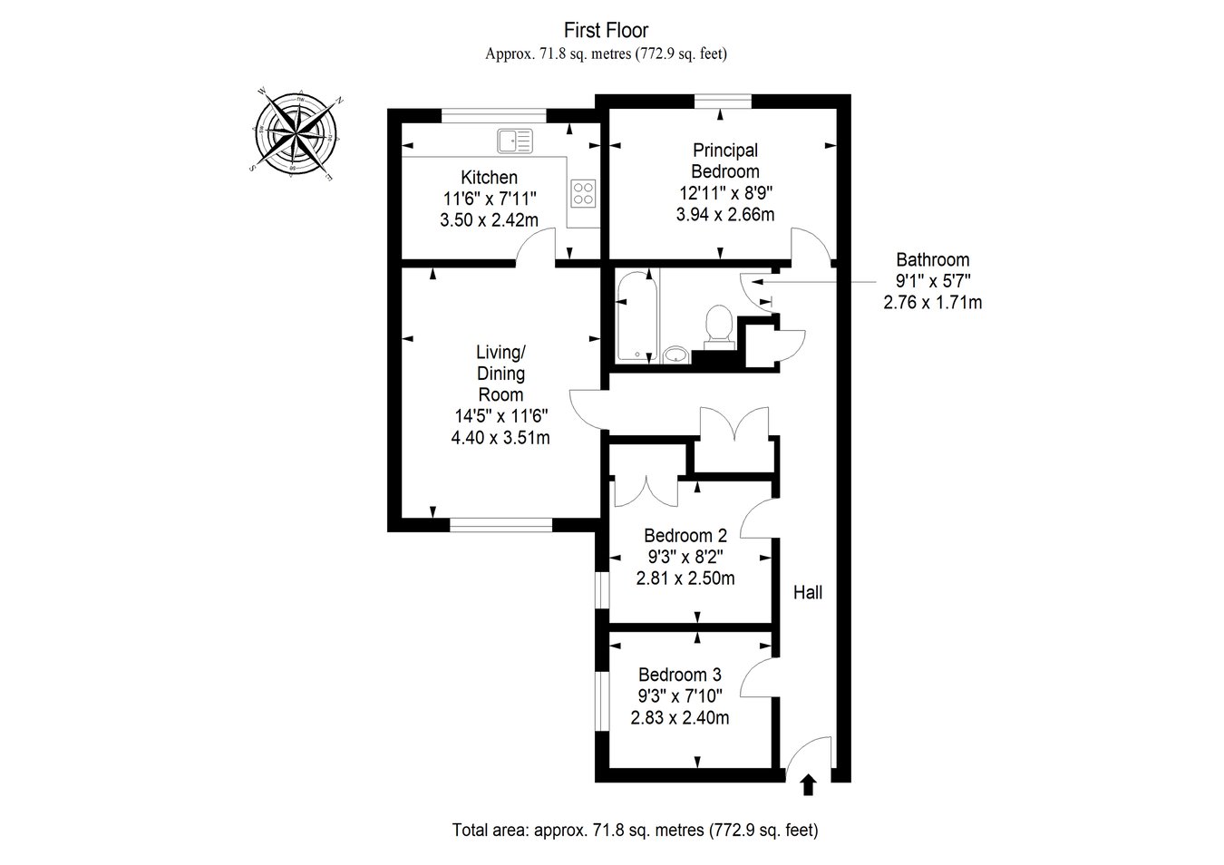 Flat 2, 193, South Street, St Andrews floorplan