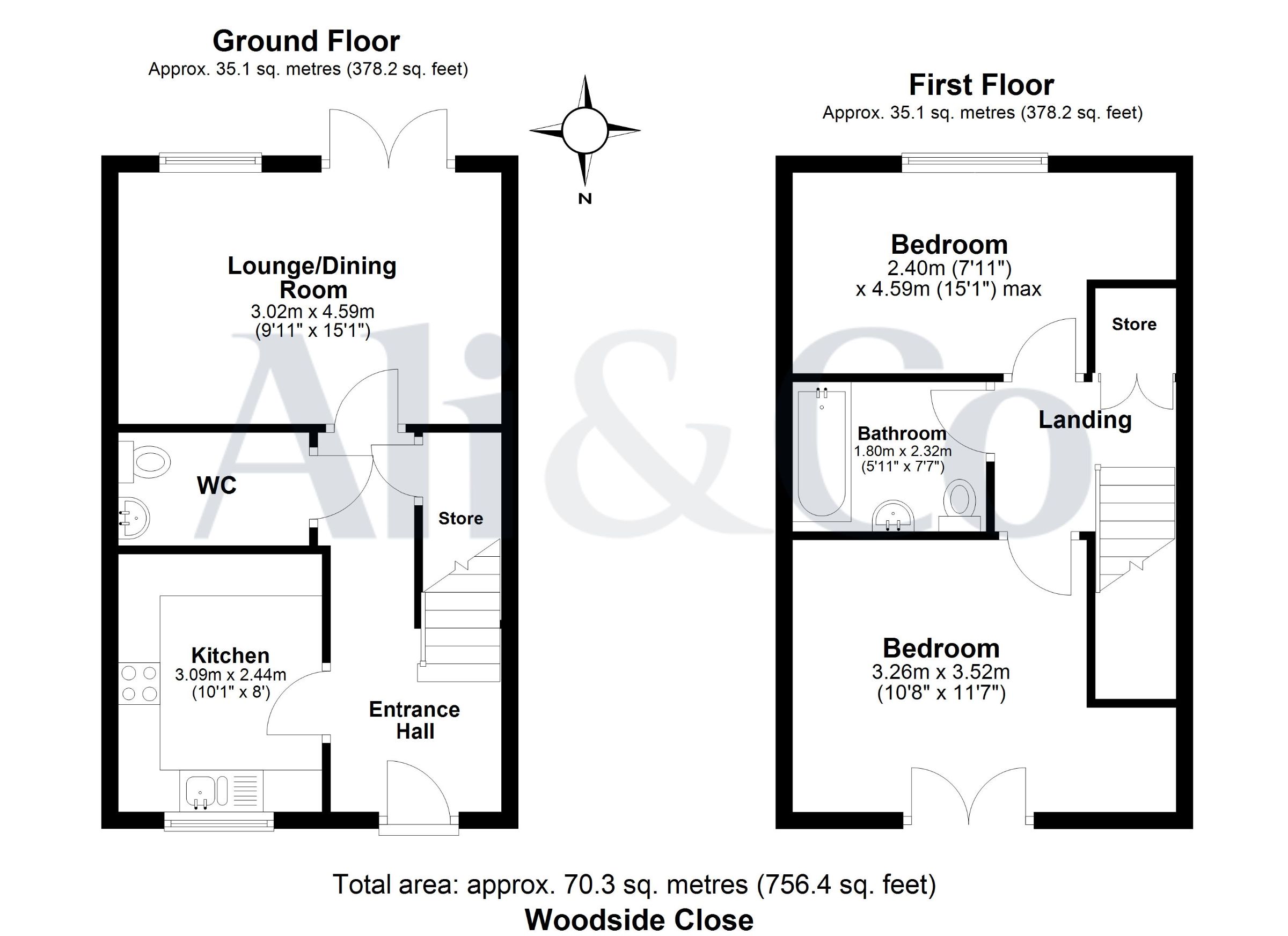 14 Woodside Close, Grays floorplan