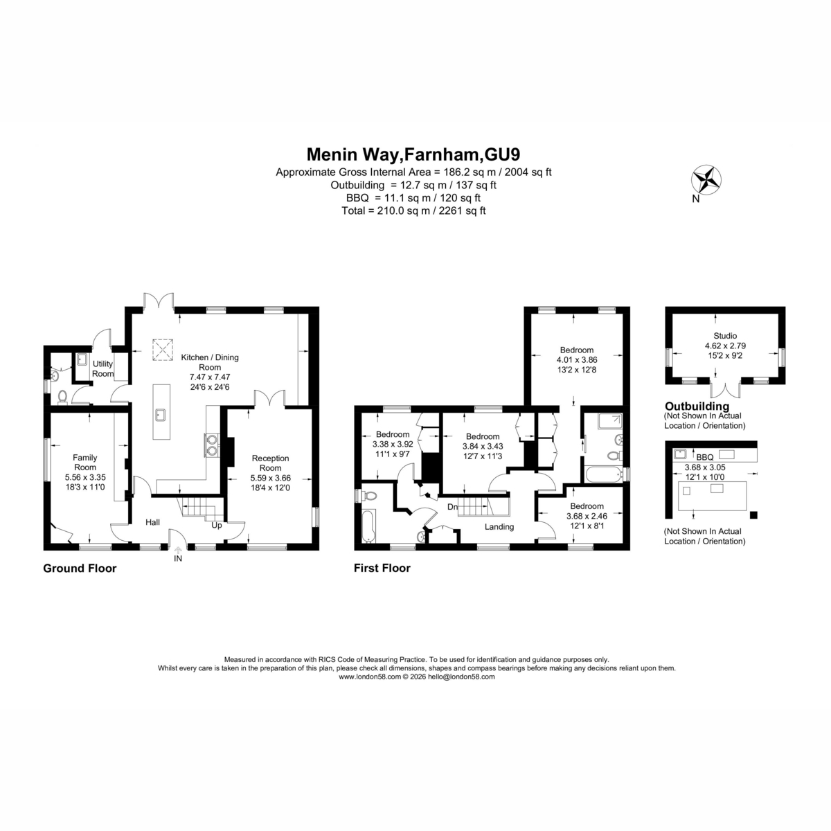 10, Menin Way, Farnham floorplan