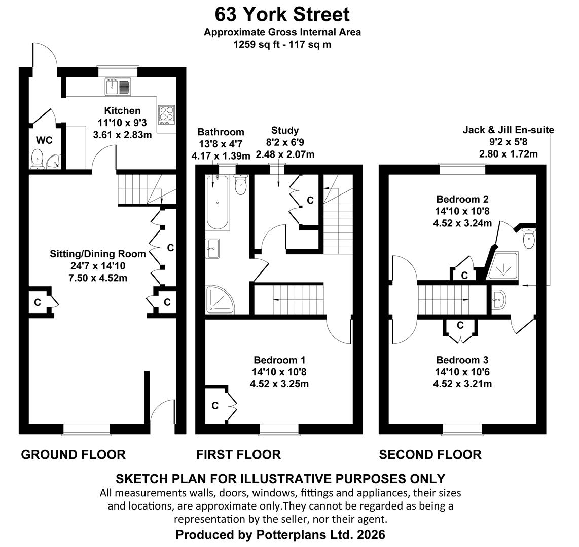 63, York Street, Cowes floorplan