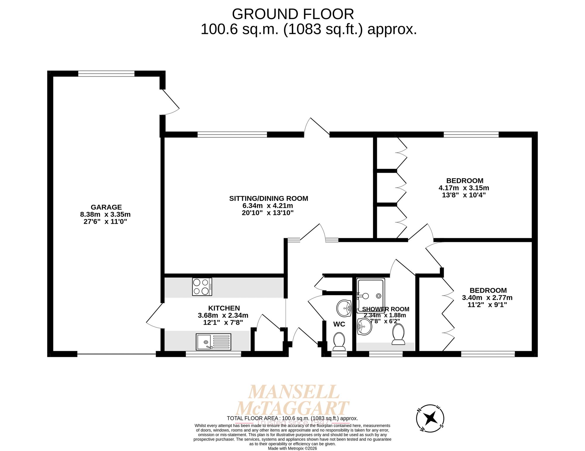 6 Yew Tree Road, Horley floorplan