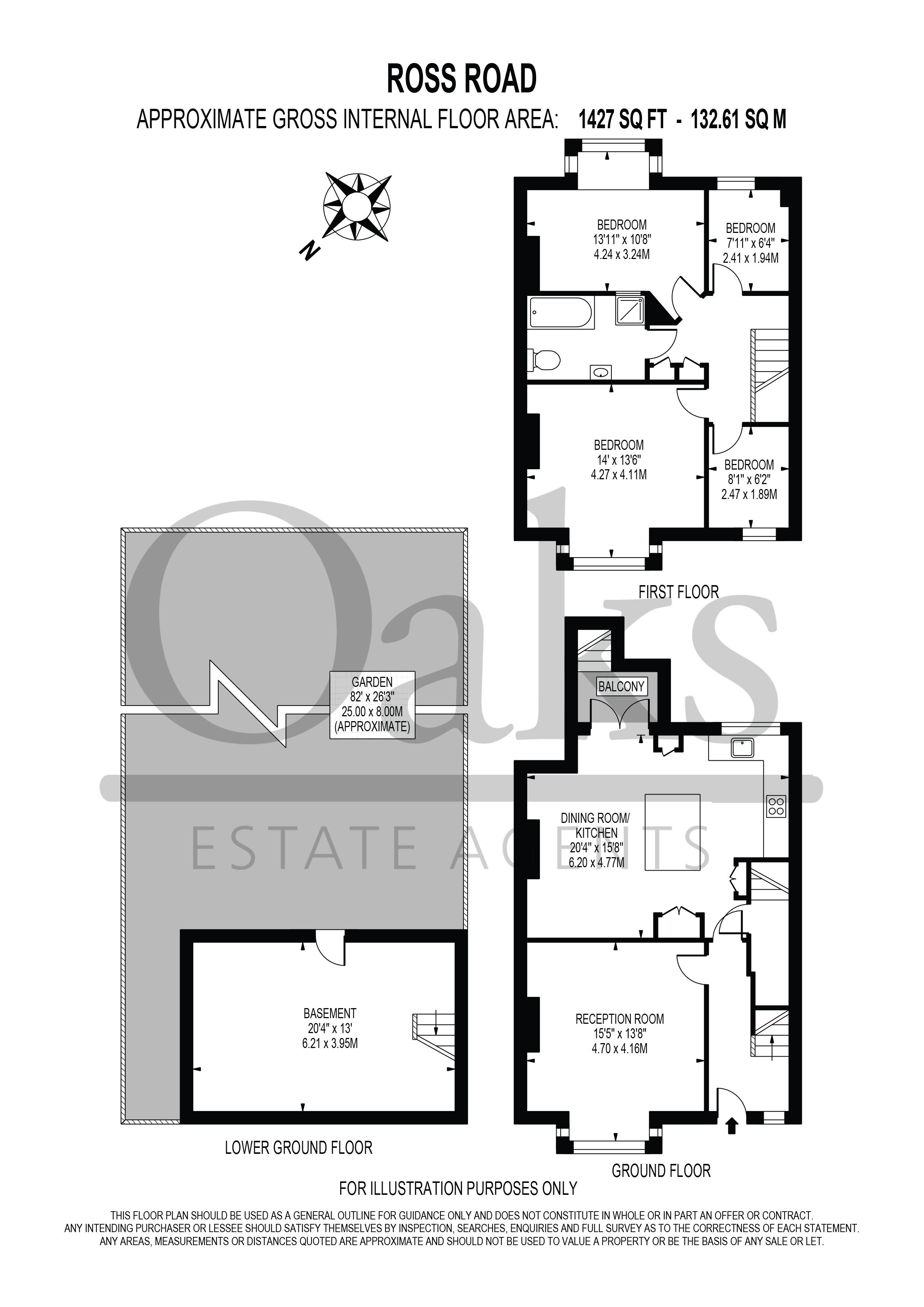 215, Ross Road, London floorplan