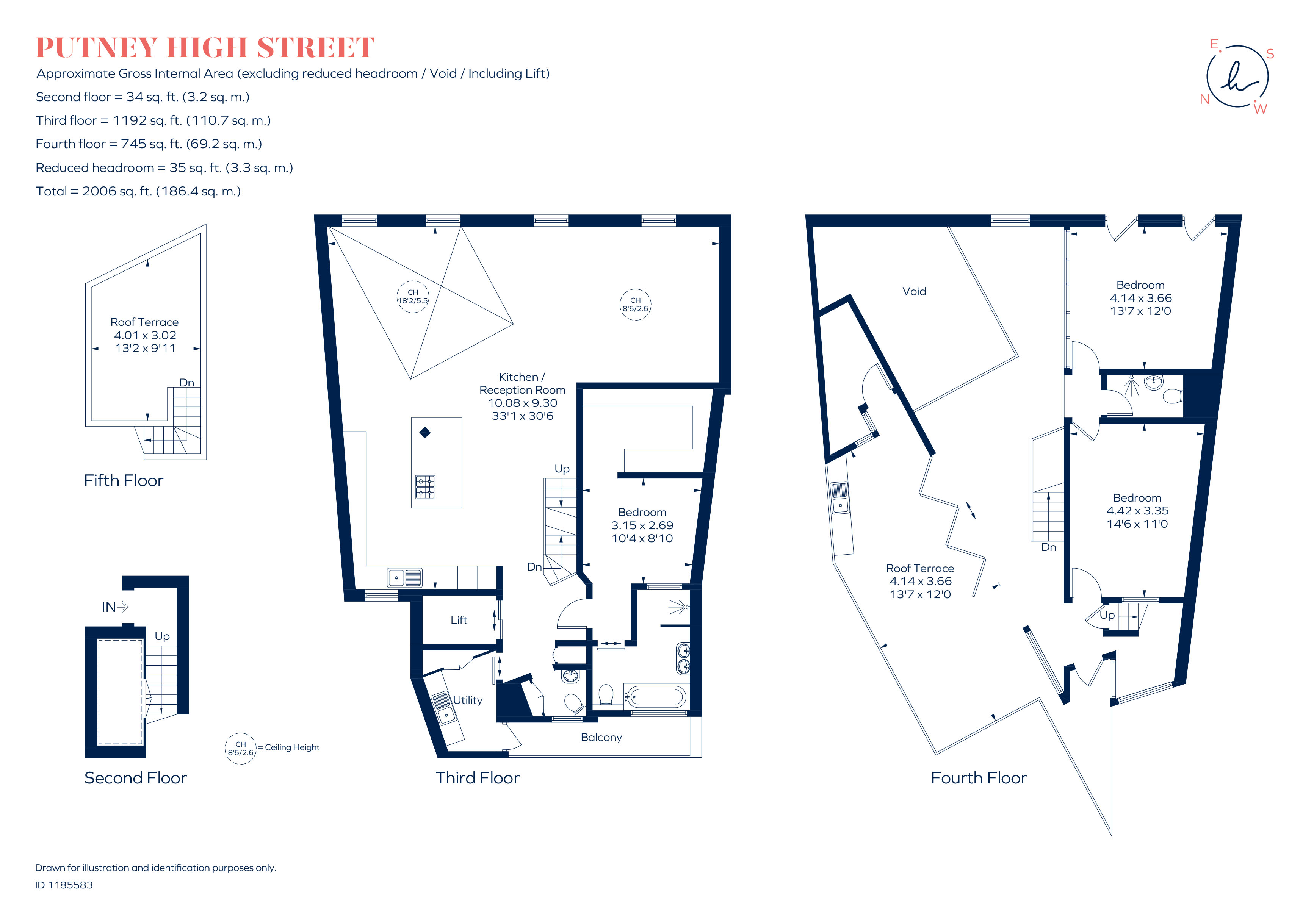 Flat 3, 4-6, Putney High Street, London floorplan