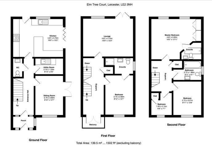 1 Elm Tree Court, Leicester floorplan