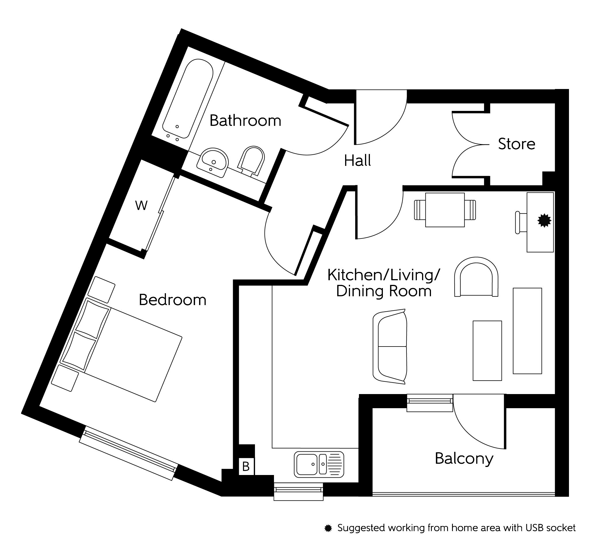 216, 159 Tiltman Avenue, Greenhithe floorplan