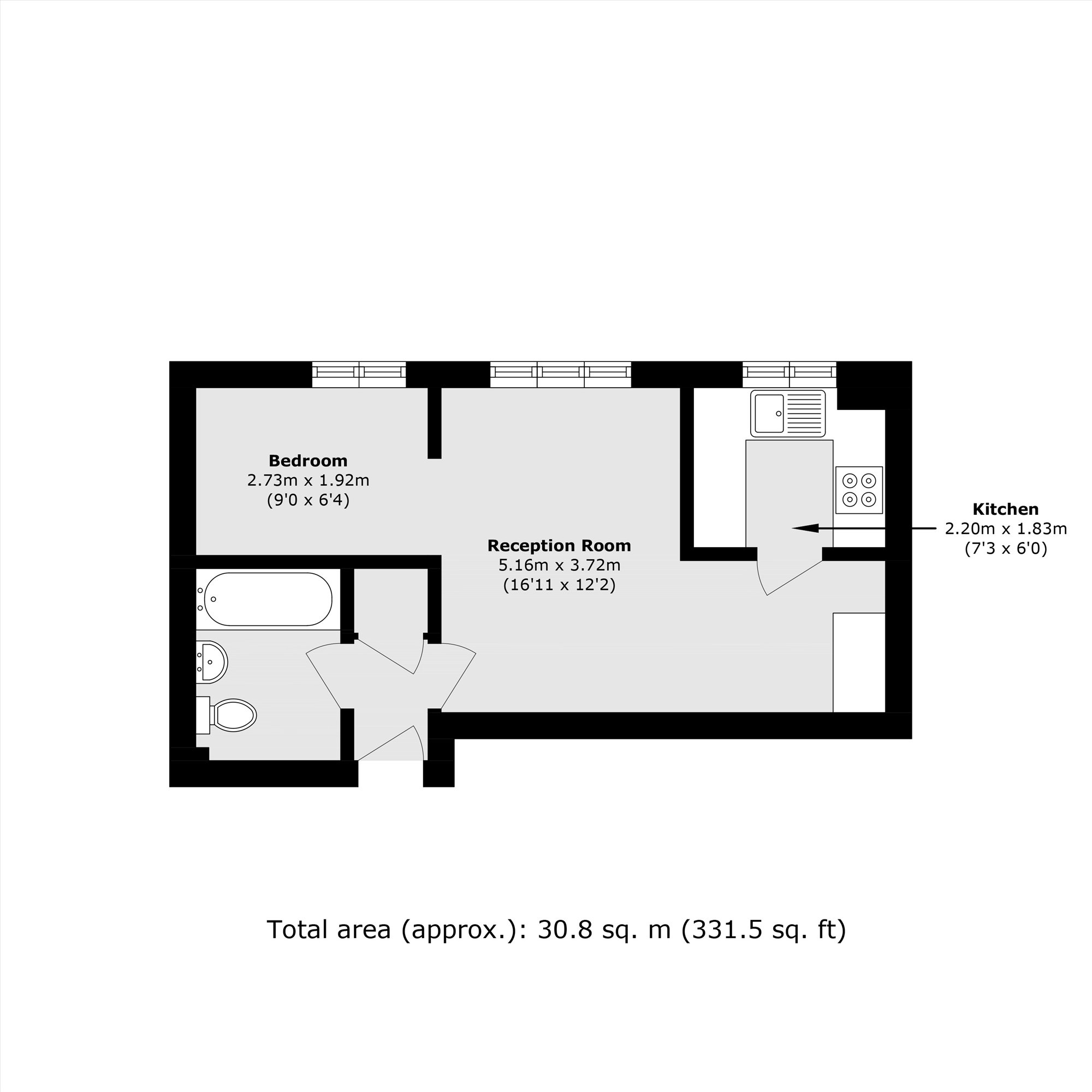 Flat 2, Heywood House, 2, Myers Lane, London floorplan