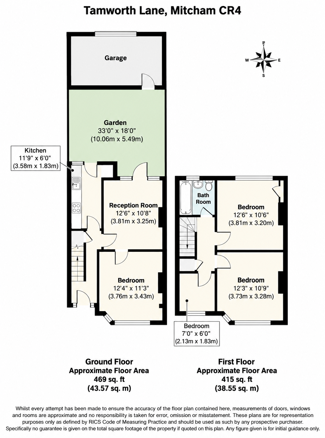 Tamworth Lane, Mitcham floorplan