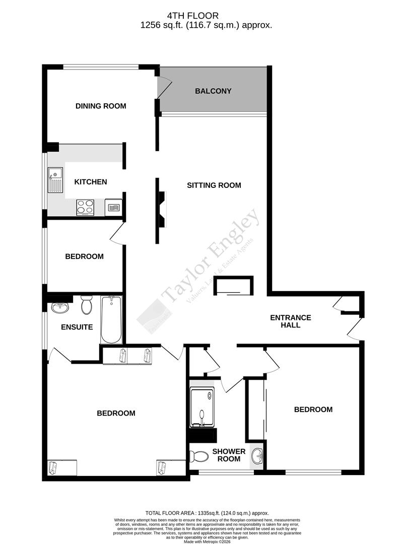 Flat 14 Selwyn House, 29, Selwyn Road, Eastbourne floorplan