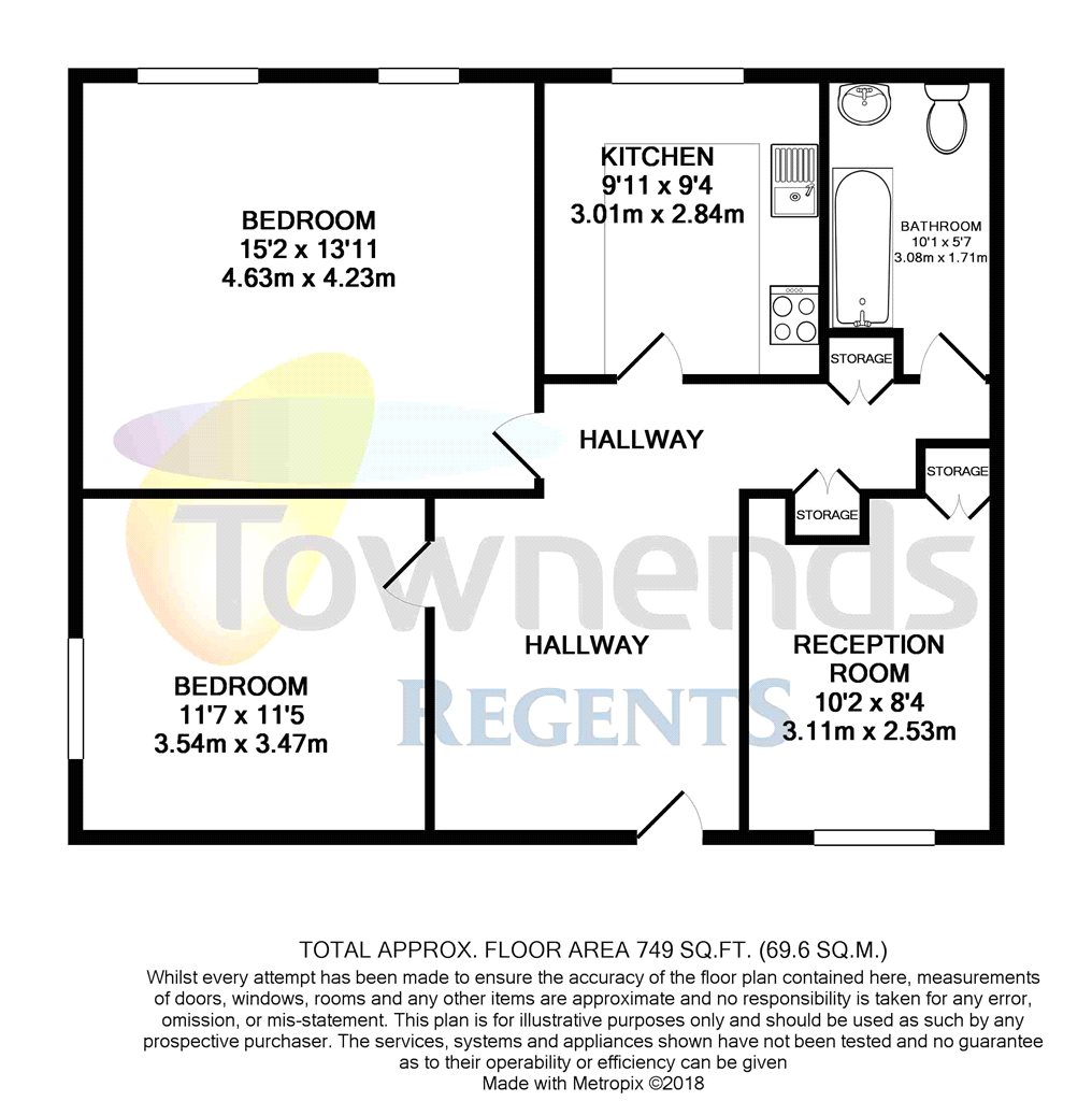 2 Bedrooms Maisonette to rent in Strode Street, Egham, Surrey TW20