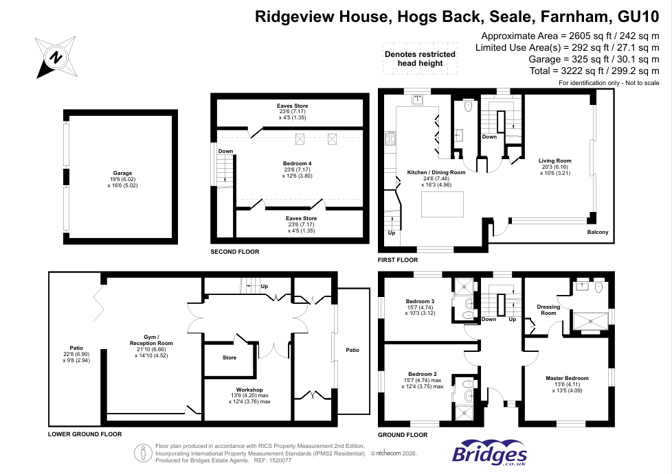 Ridgeview House,, Hogs Back, Farnham floorplan