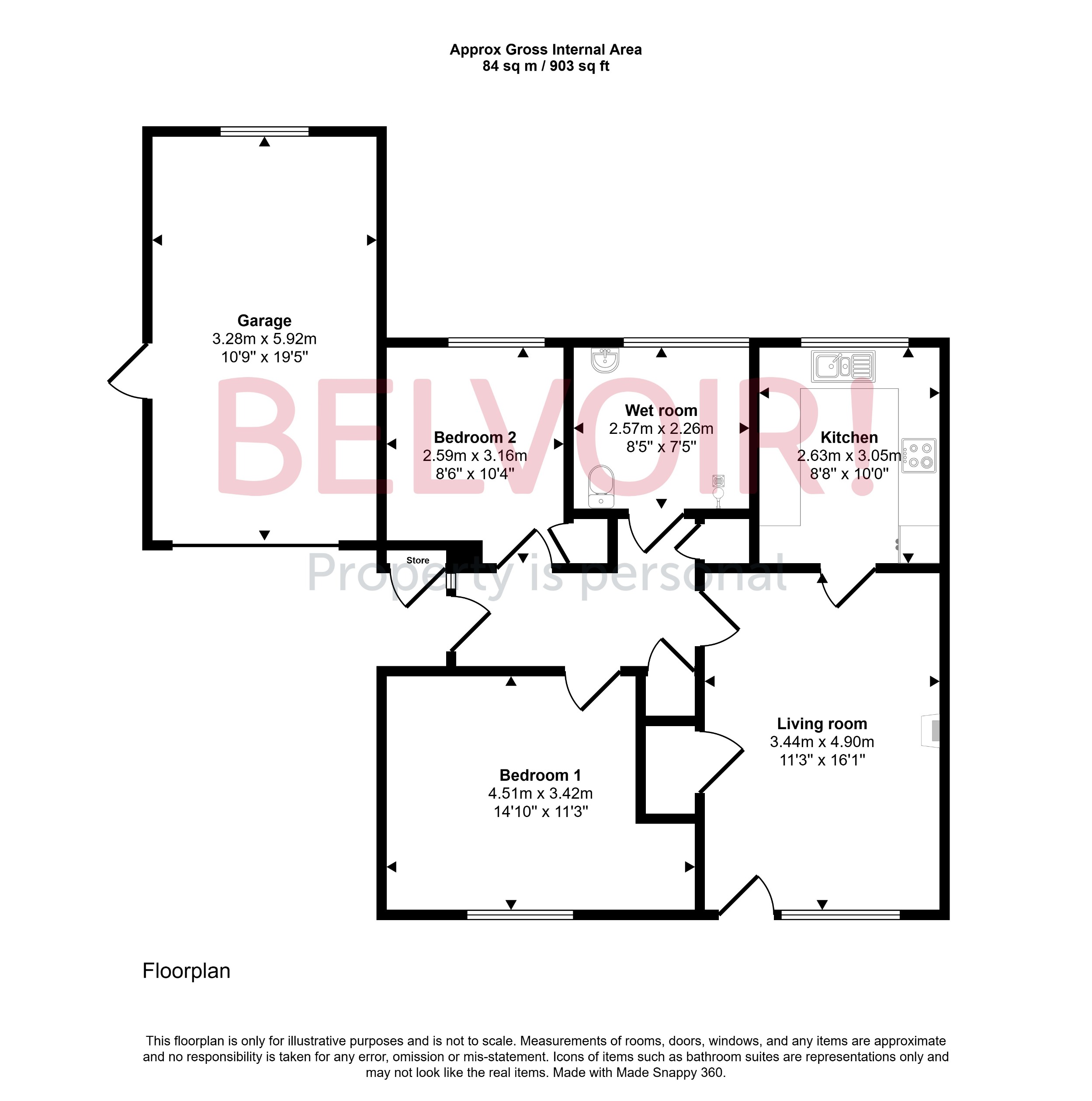 11, Selkirk Gardens, Cheltenham floorplan