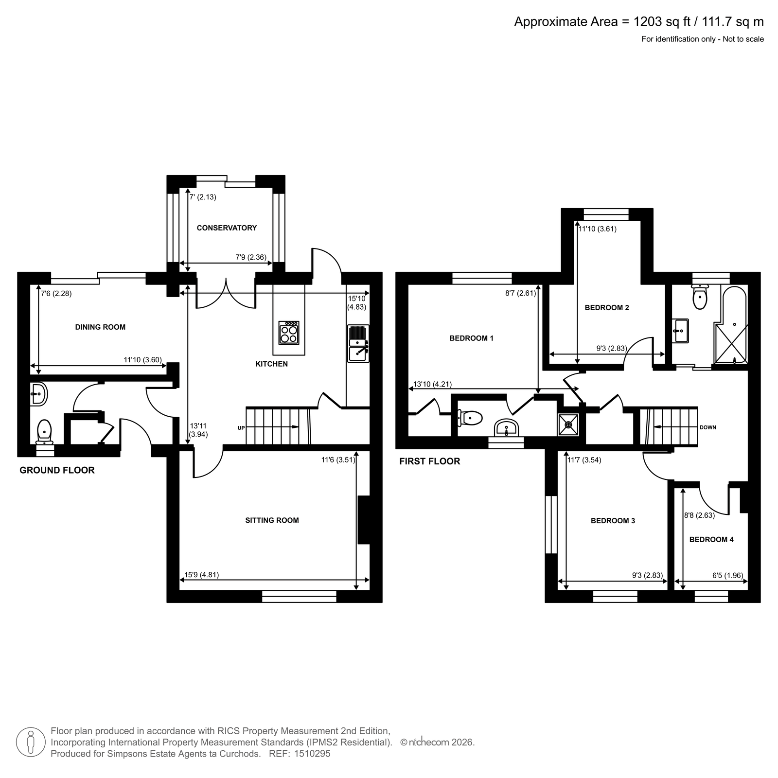 1, Barton Close, Addlestone floorplan