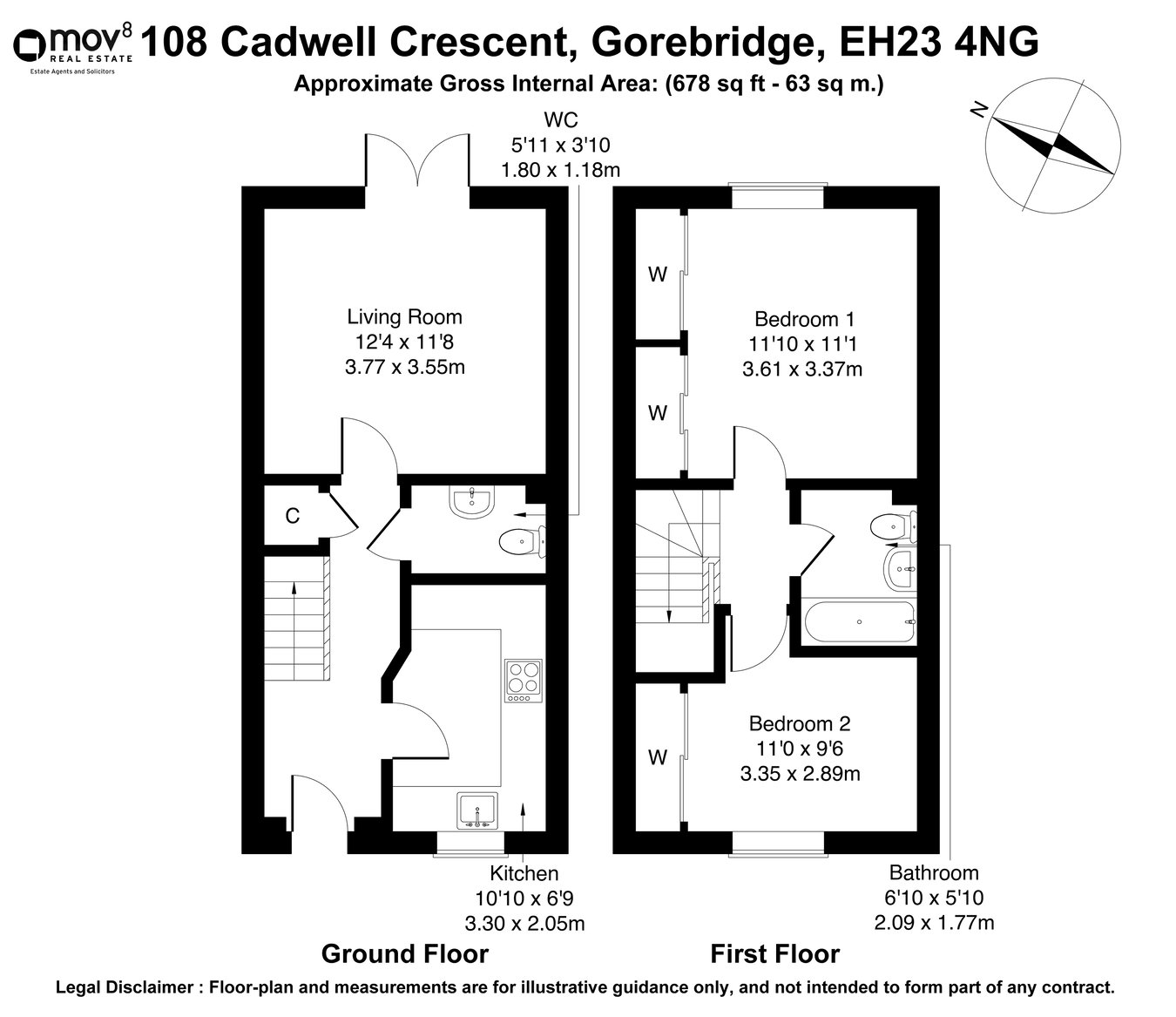 108, Cadwell Crescent, Gorebridge floorplan