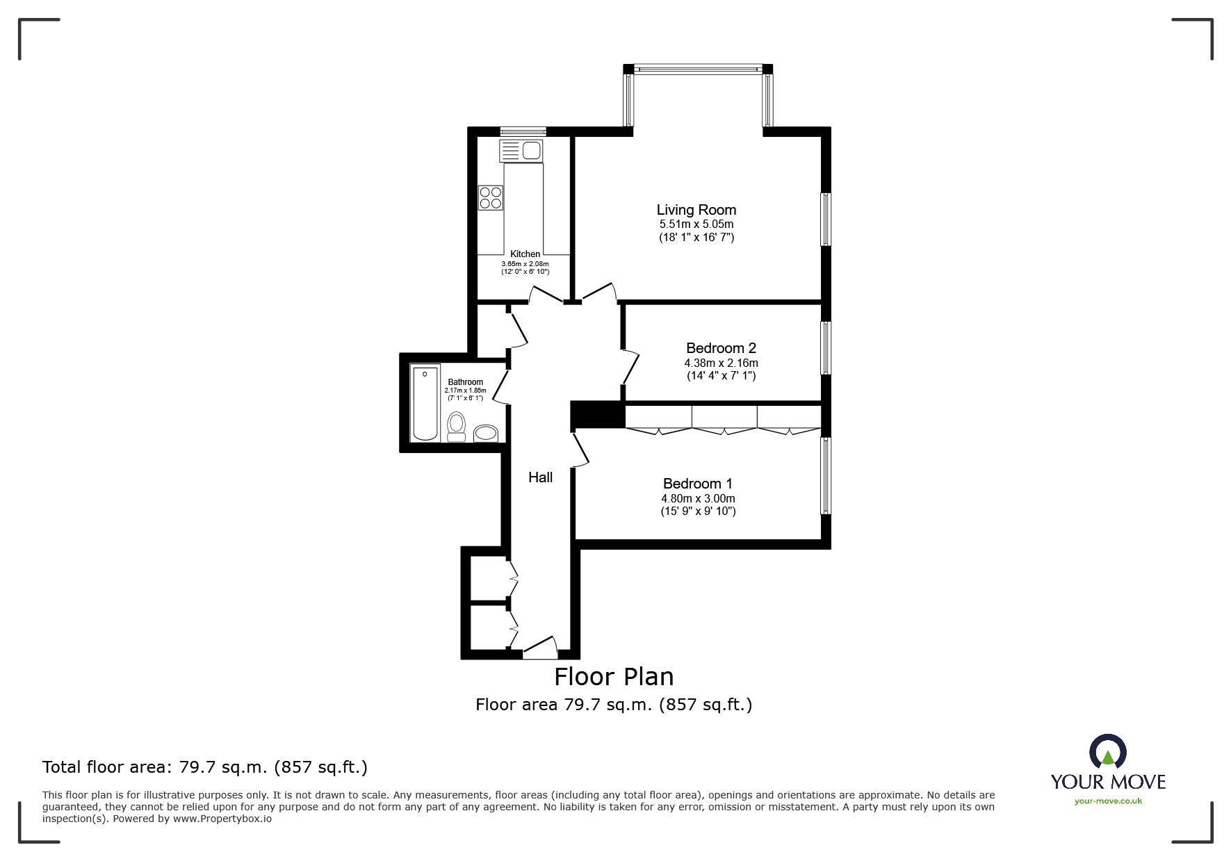 Flat 17, Belle Vue Court,, Belle Vue Gardens, East Sussex floorplan