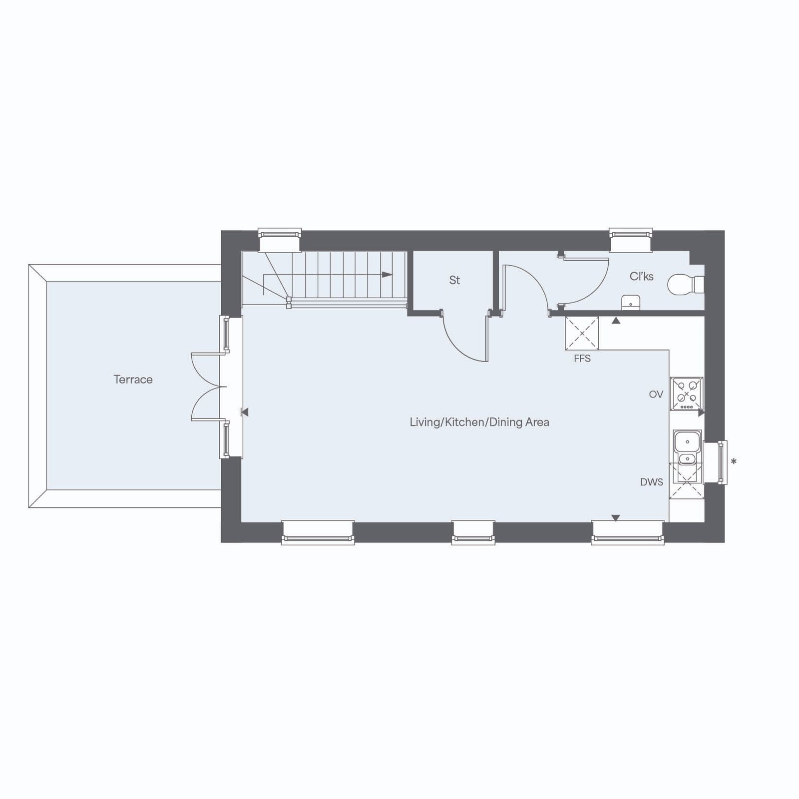 The Qystercatcher, Rochester floorplan