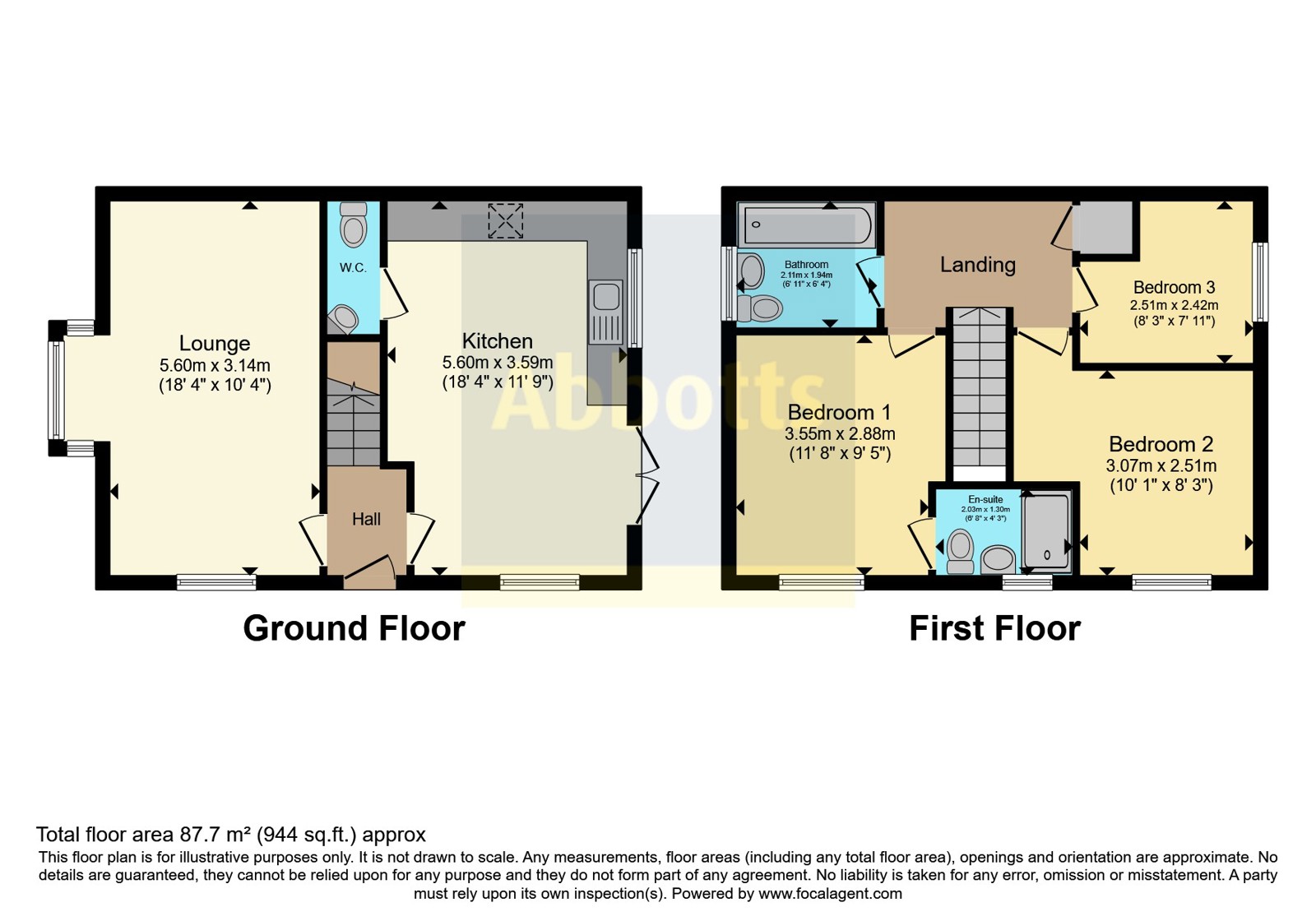 53, Turner Crescent, Norwich floorplan