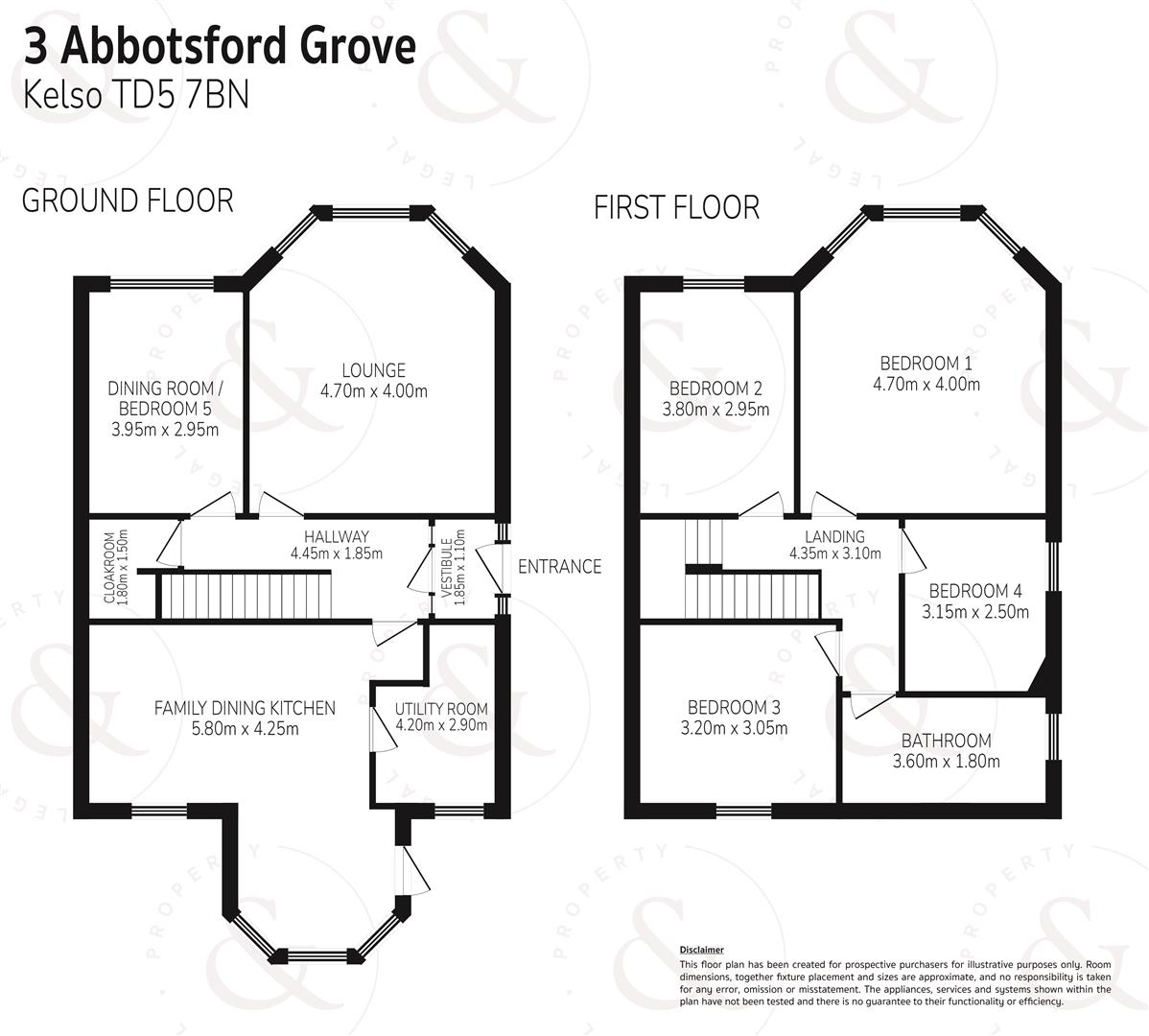 3 Abbotsford Grove, Abbotsford Grove, Kelso floorplan