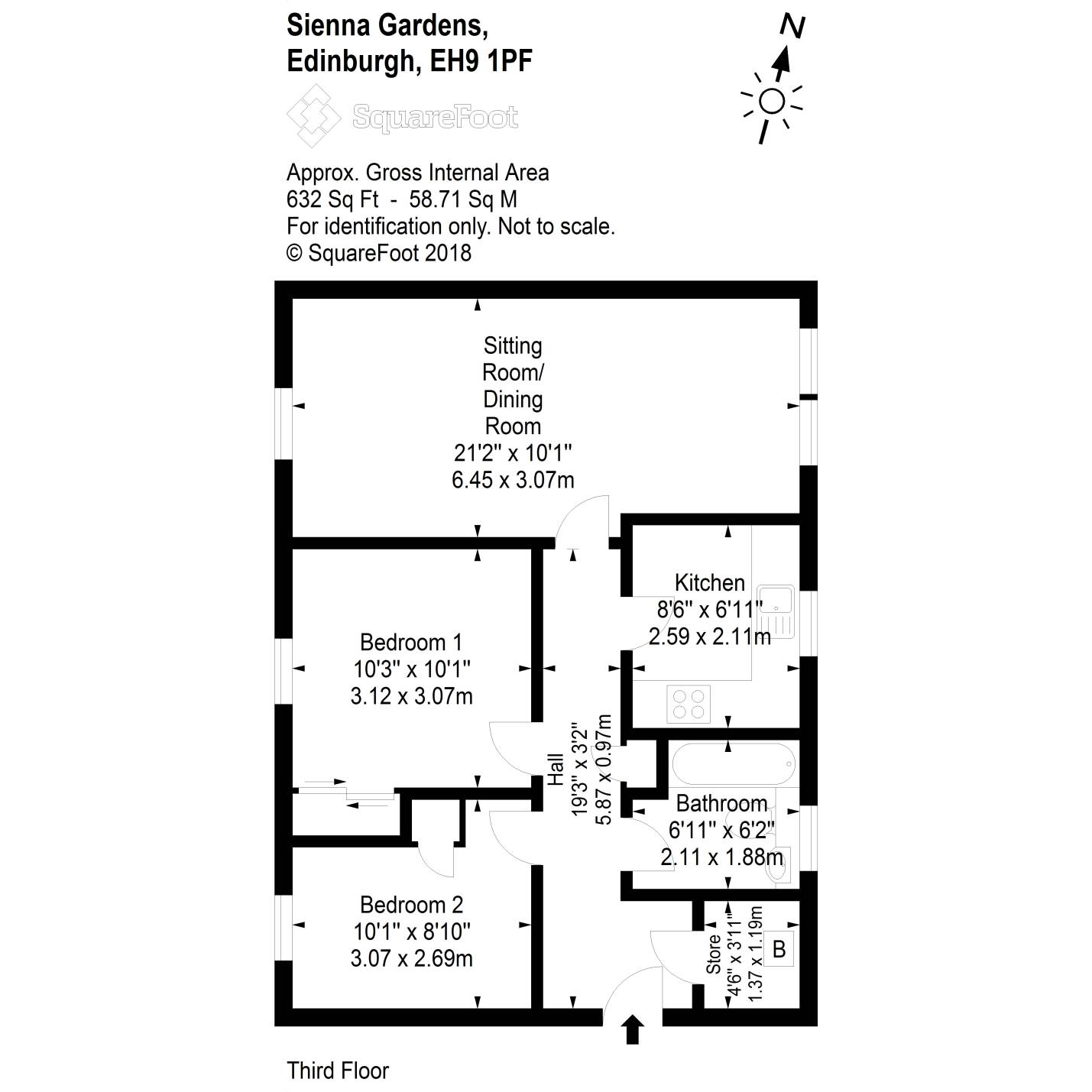 2 Bedrooms Flat for sale in 1/12 Sienna Gardens, Newington EH9