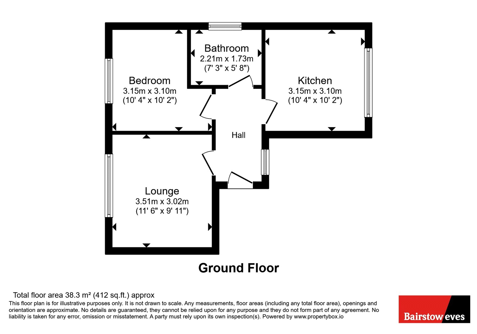 Flat 2, Blythe Court,, Blythe Road, Birmingham floorplan