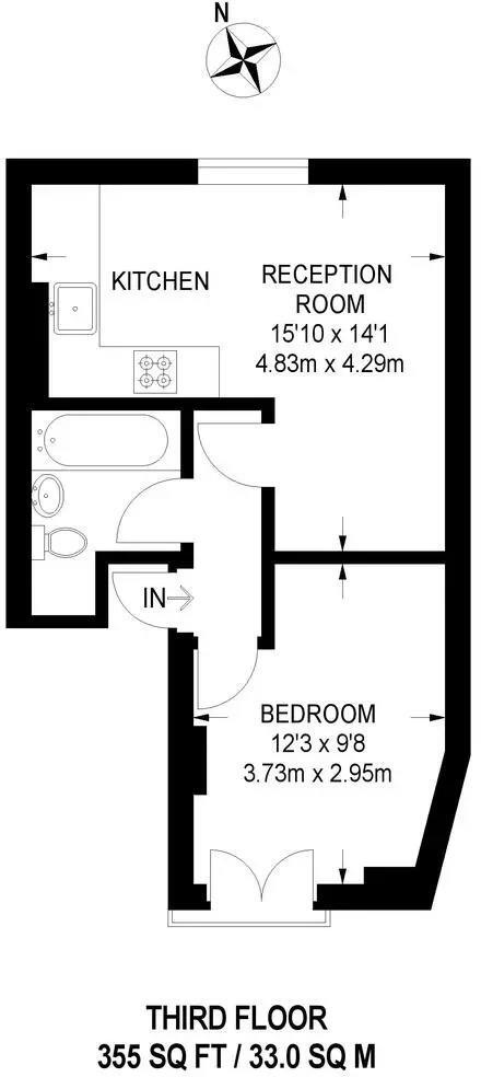Third Floor Flat 38, Peckham High Street, London floorplan