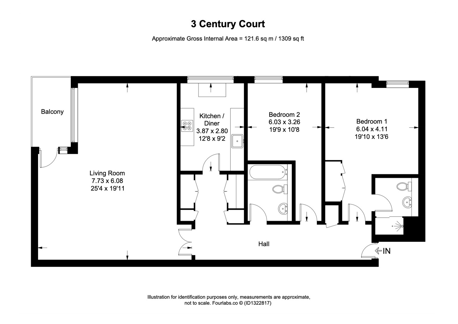 3, Century Court, Cheltenham floorplan
